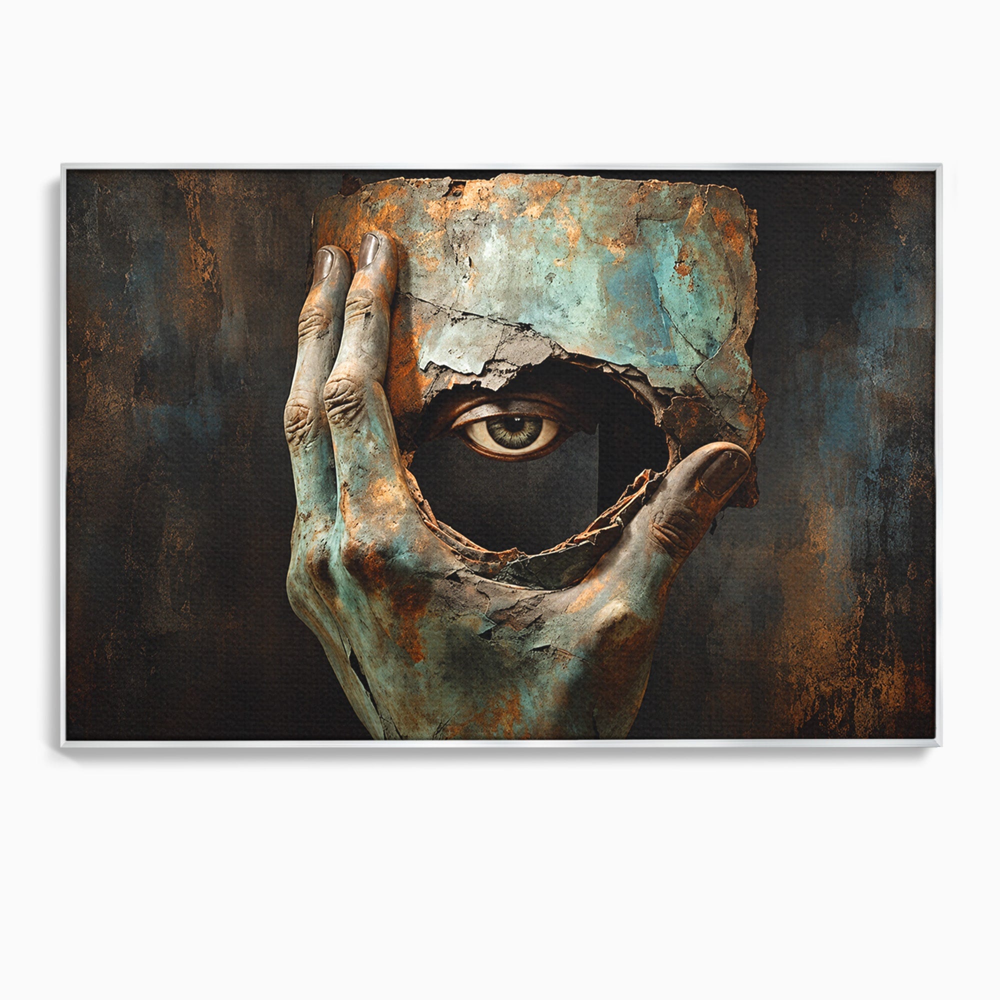 Tablou Canvas Premium LuxCanva® U1062, Privirea Misterioasa, Ochi, Mister, Abstract, Arta, Birou, Culori Vibrante