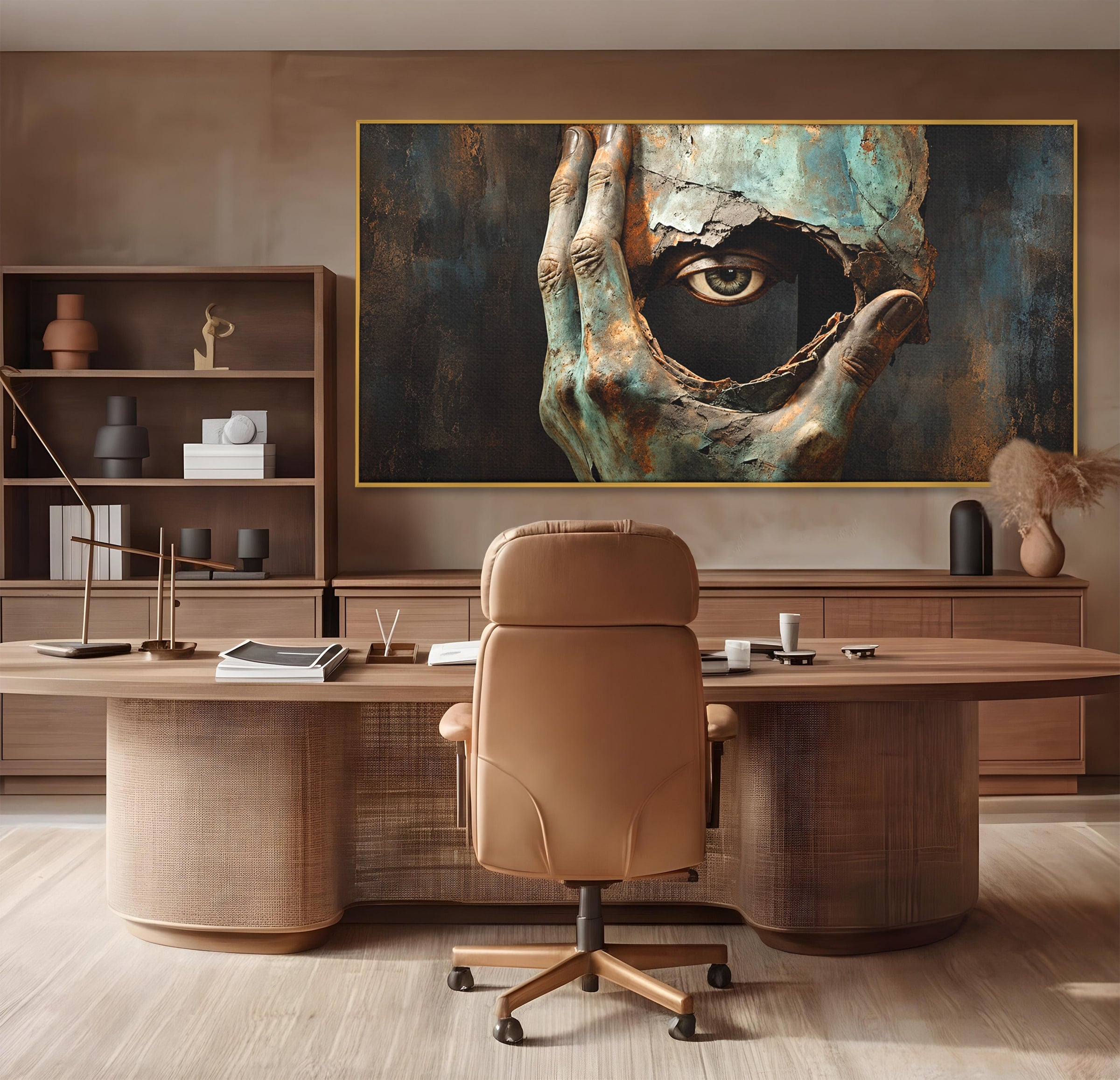 Tablou Canvas Premium LuxCanva® U1062, Privirea Misterioasa, Ochi, Mister, Abstract, Arta, Birou, Culori Vibrante