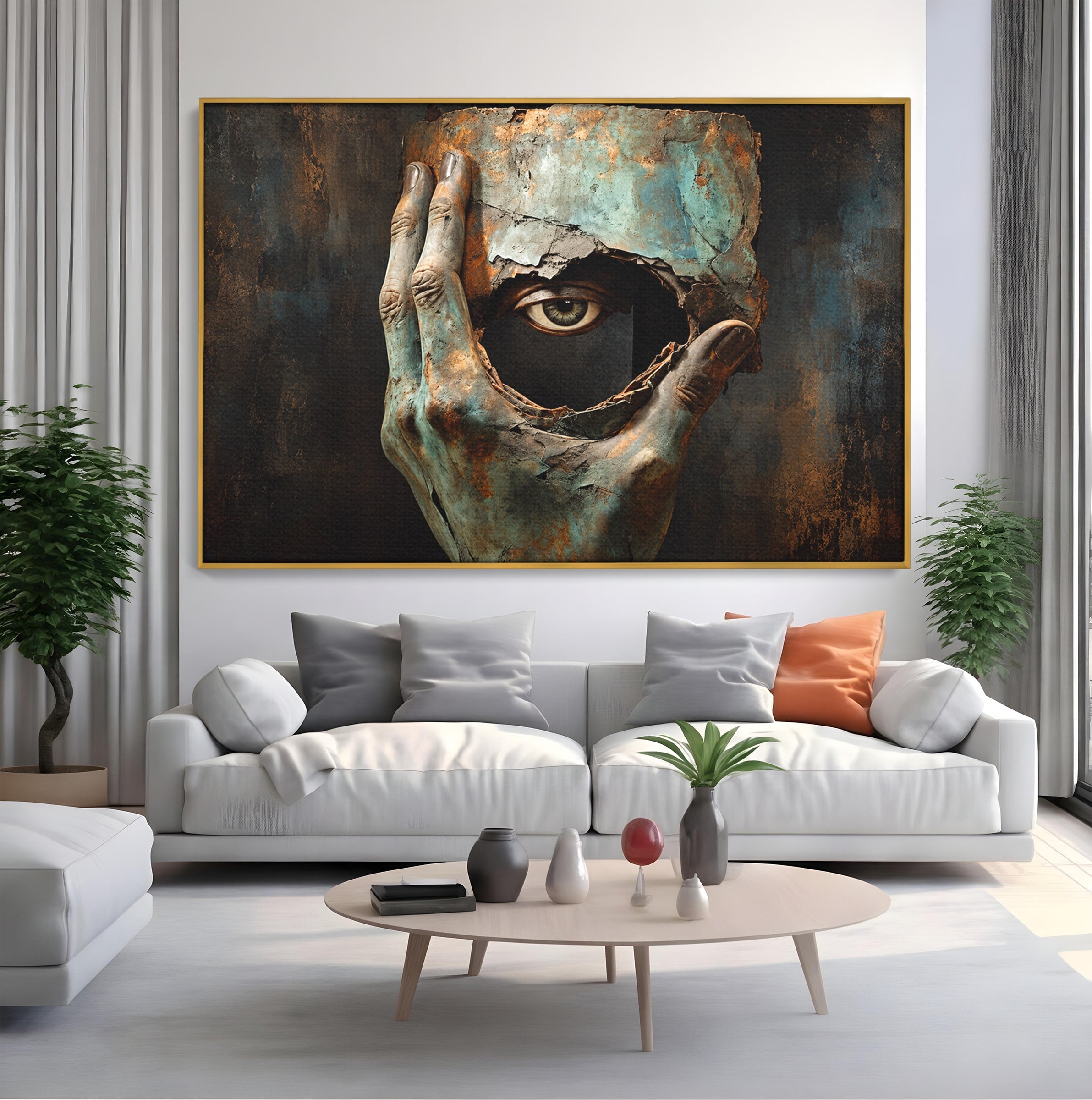 Tablou Canvas Premium LuxCanva® U1062, Privirea Misterioasa, Ochi, Mister, Abstract, Arta, Birou, Culori Vibrante