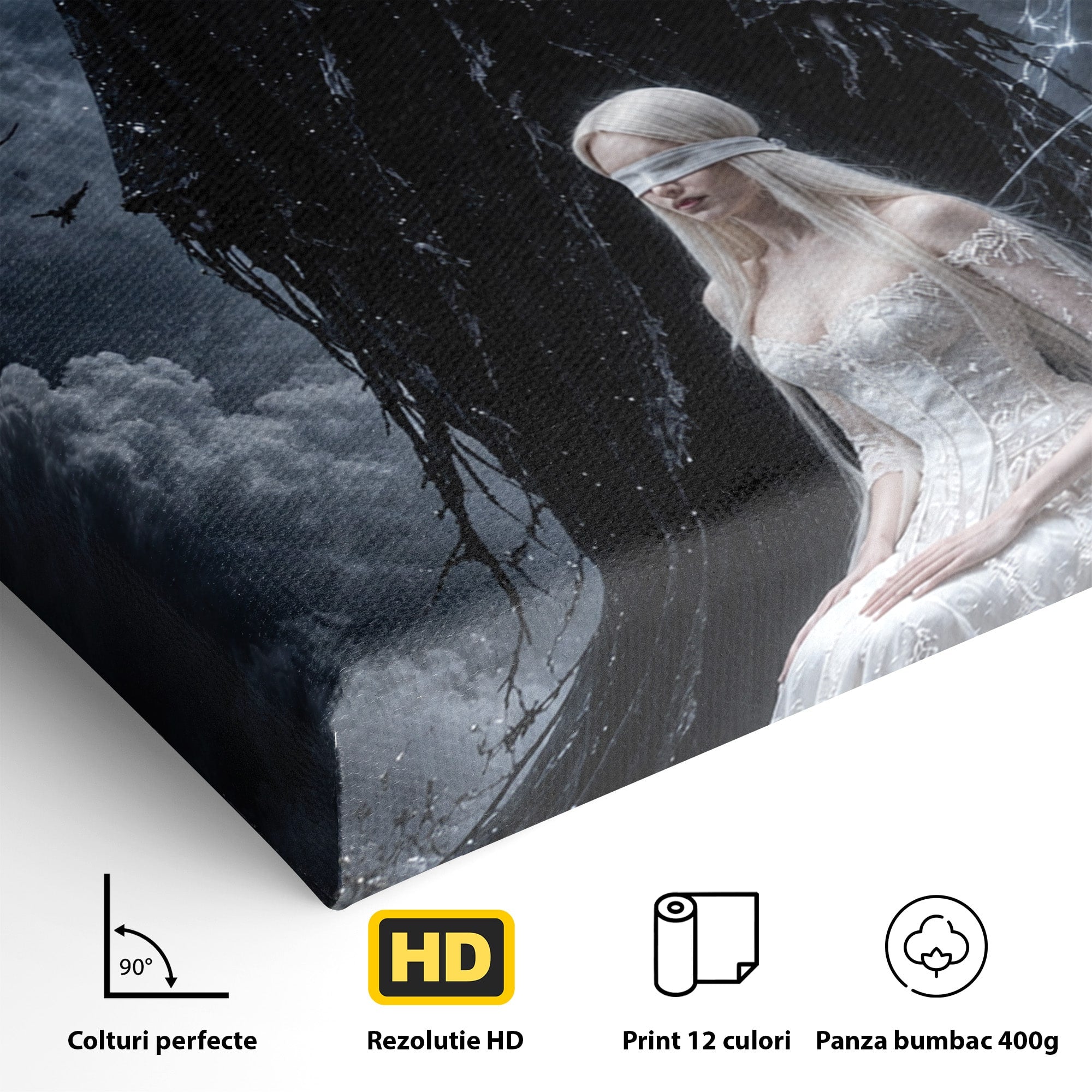 Tablou Canvas Premium LuxCanva® U1064, Entitati Mistice, Fantezie, Noapte, Entitati, Mistic, Living, Culori Vibrante