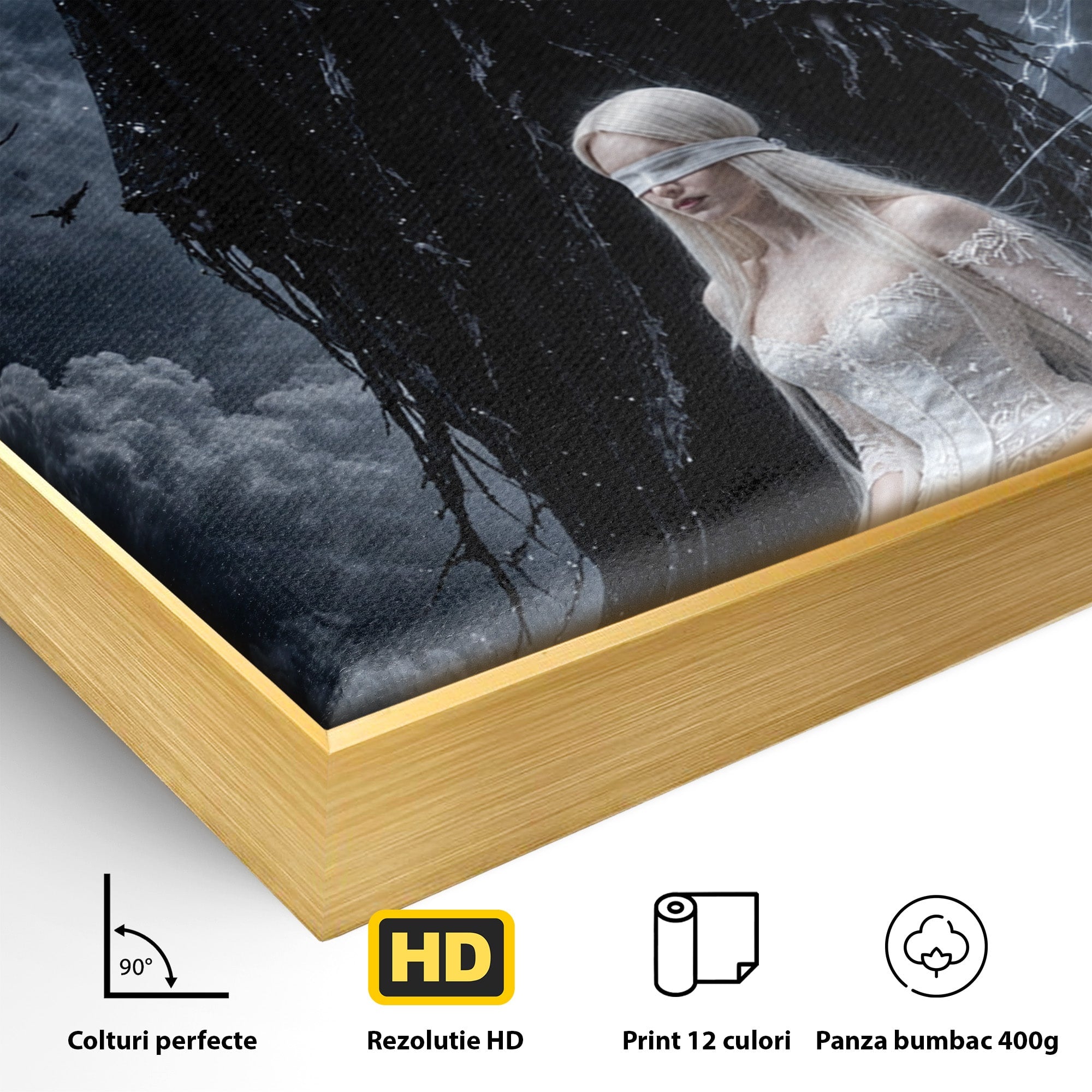Tablou Canvas Premium LuxCanva® U1064, Entitati Mistice, Fantezie, Noapte, Entitati, Mistic, Living, Culori Vibrante