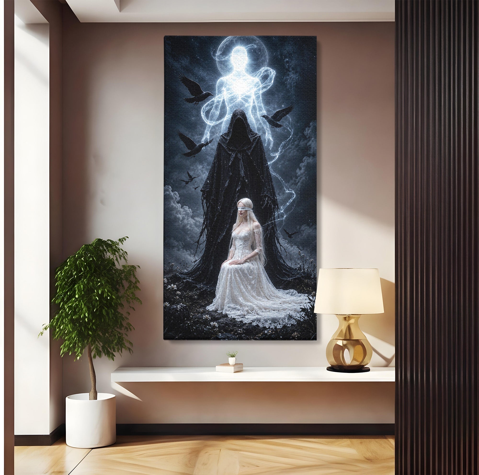 Tablou Canvas Premium LuxCanva® U1064, Entitati Mistice, Fantezie, Noapte, Entitati, Mistic, Living, Culori Vibrante