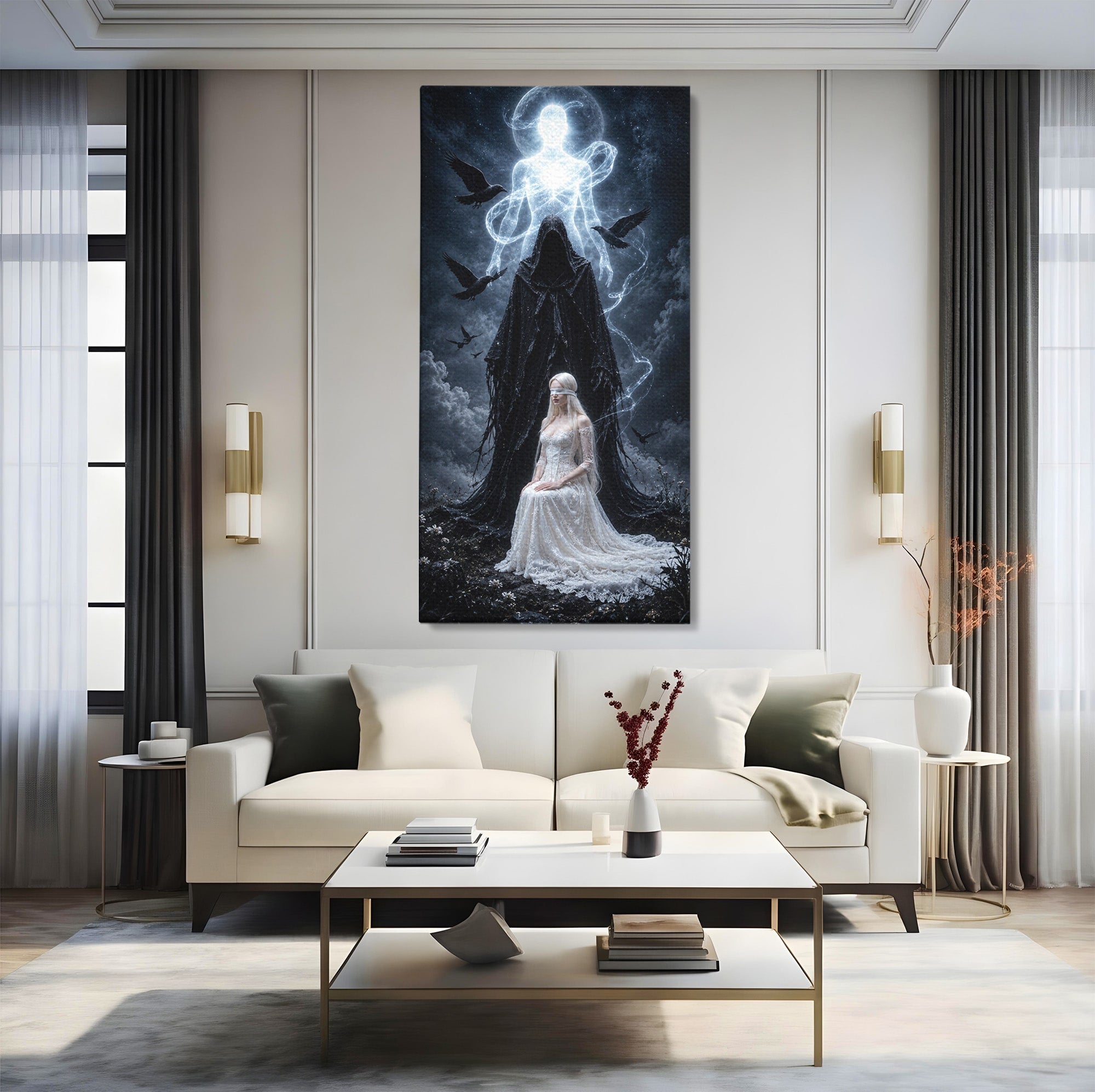 Tablou Canvas Premium LuxCanva® U1064, Entitati Mistice, Fantezie, Noapte, Entitati, Mistic, Living, Culori Vibrante