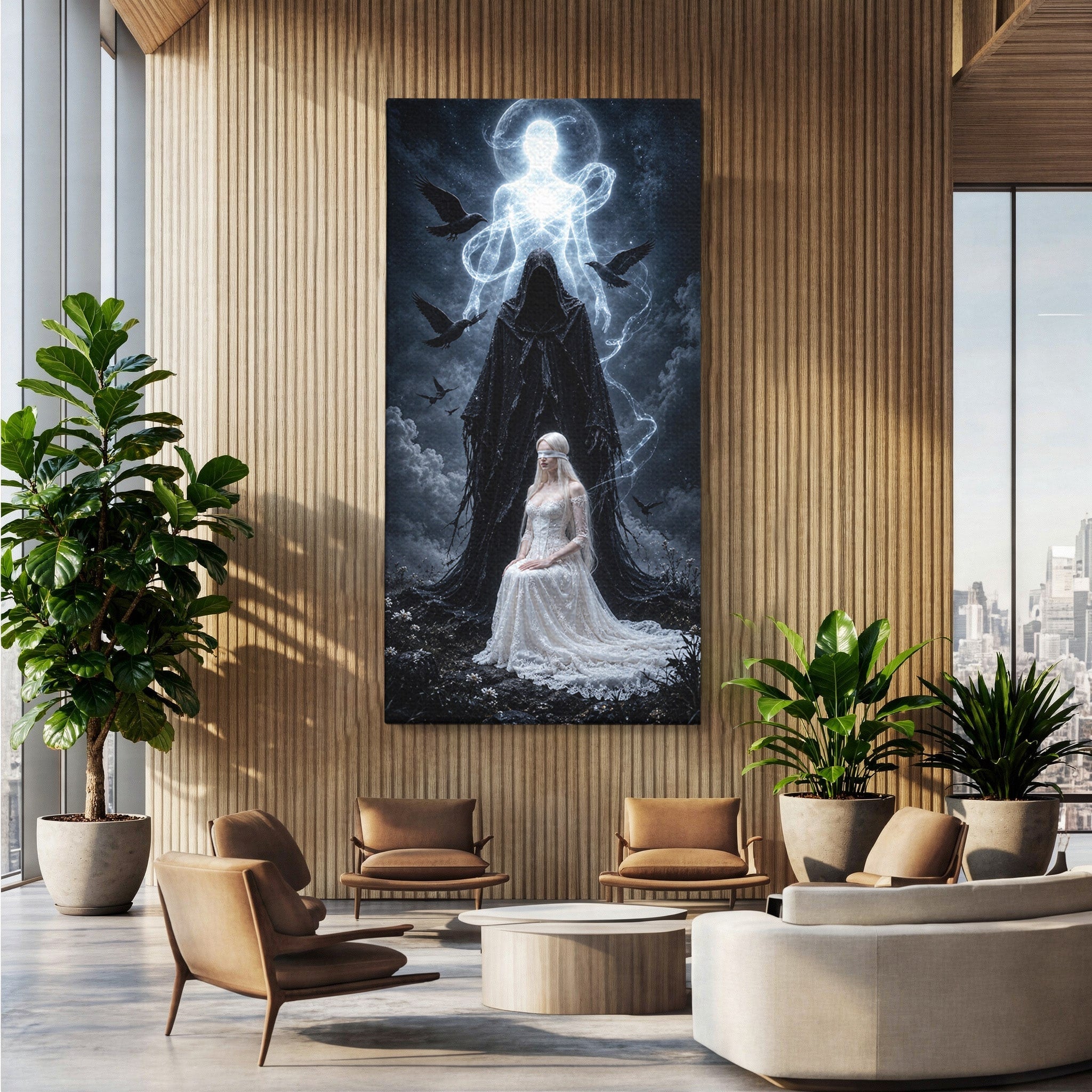 Tablou Canvas Premium LuxCanva® U1064, Entitati Mistice, Fantezie, Noapte, Entitati, Mistic, Living, Culori Vibrante