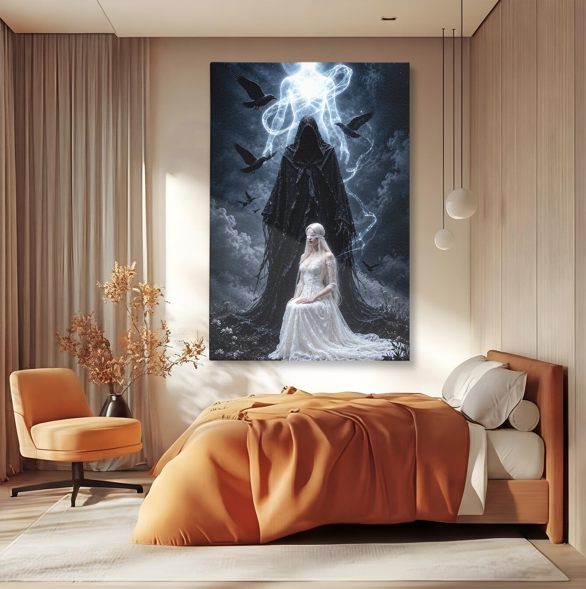 Tablou Canvas Premium LuxCanva® U1064, Entitati Mistice, Fantezie, Noapte, Entitati, Mistic, Living, Culori Vibrante