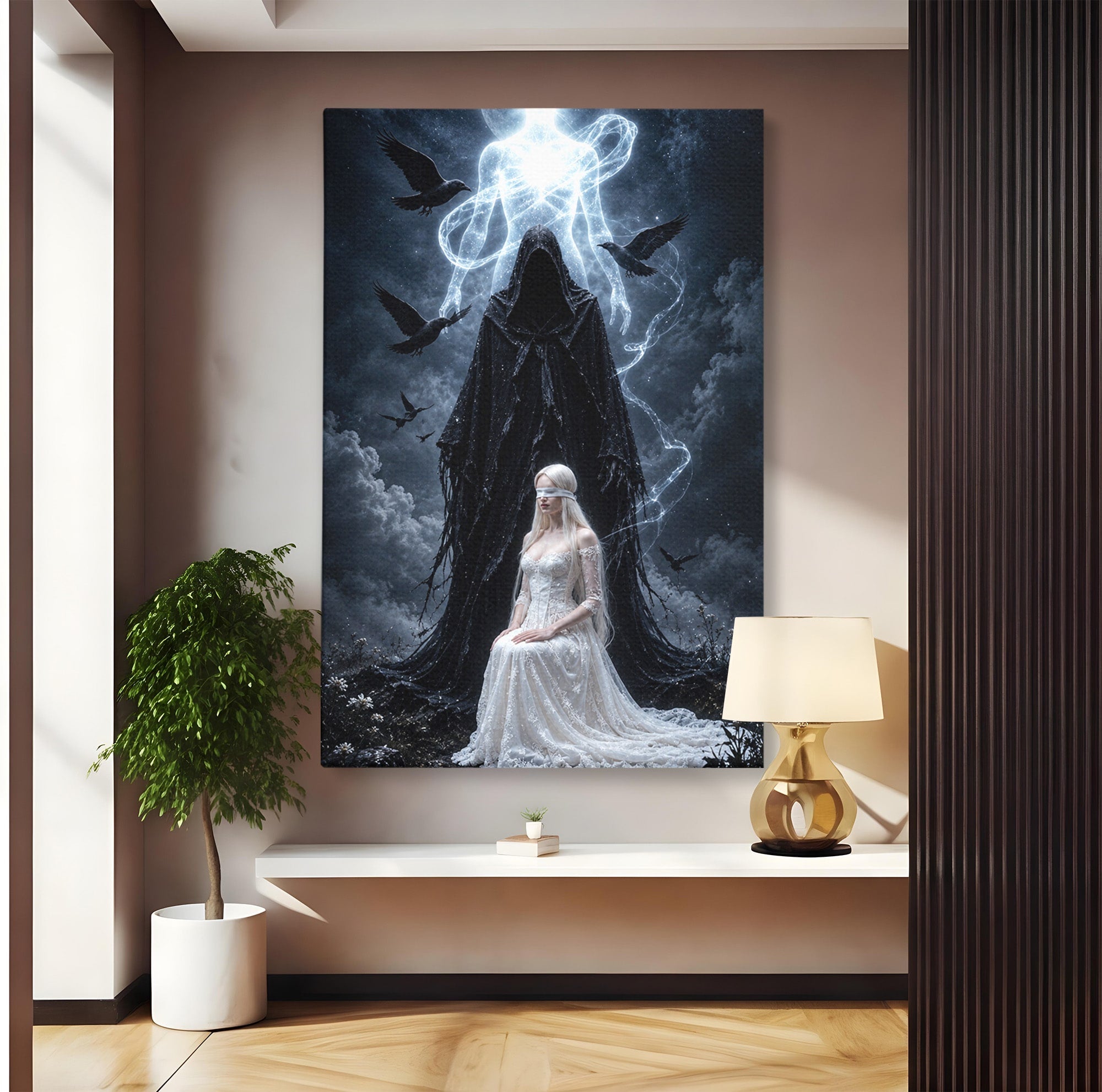 Tablou Canvas Premium LuxCanva® U1064, Entitati Mistice, Fantezie, Noapte, Entitati, Mistic, Living, Culori Vibrante