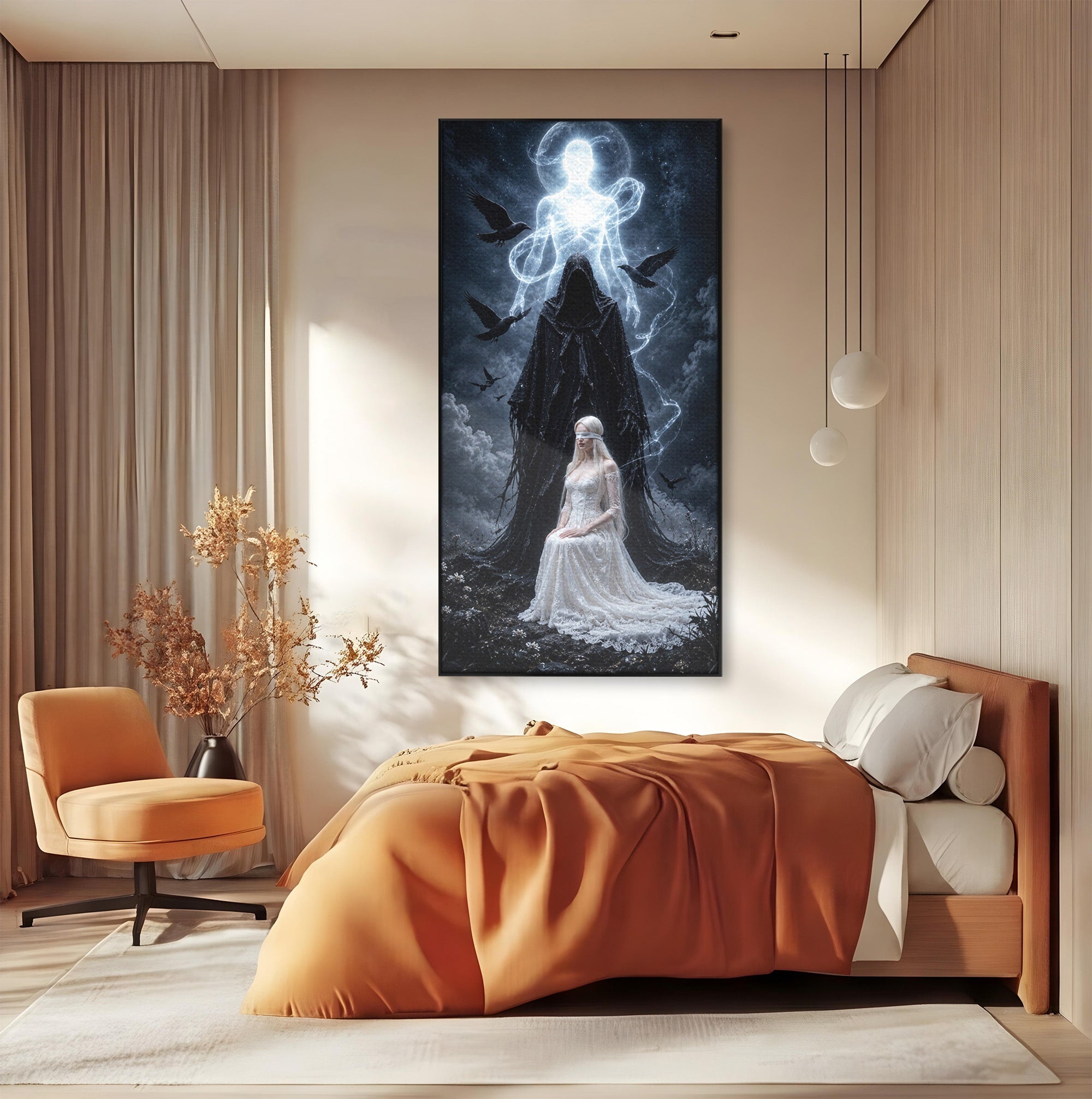 Tablou Canvas Premium LuxCanva® U1064, Entitati Mistice, Fantezie, Noapte, Entitati, Mistic, Living, Culori Vibrante