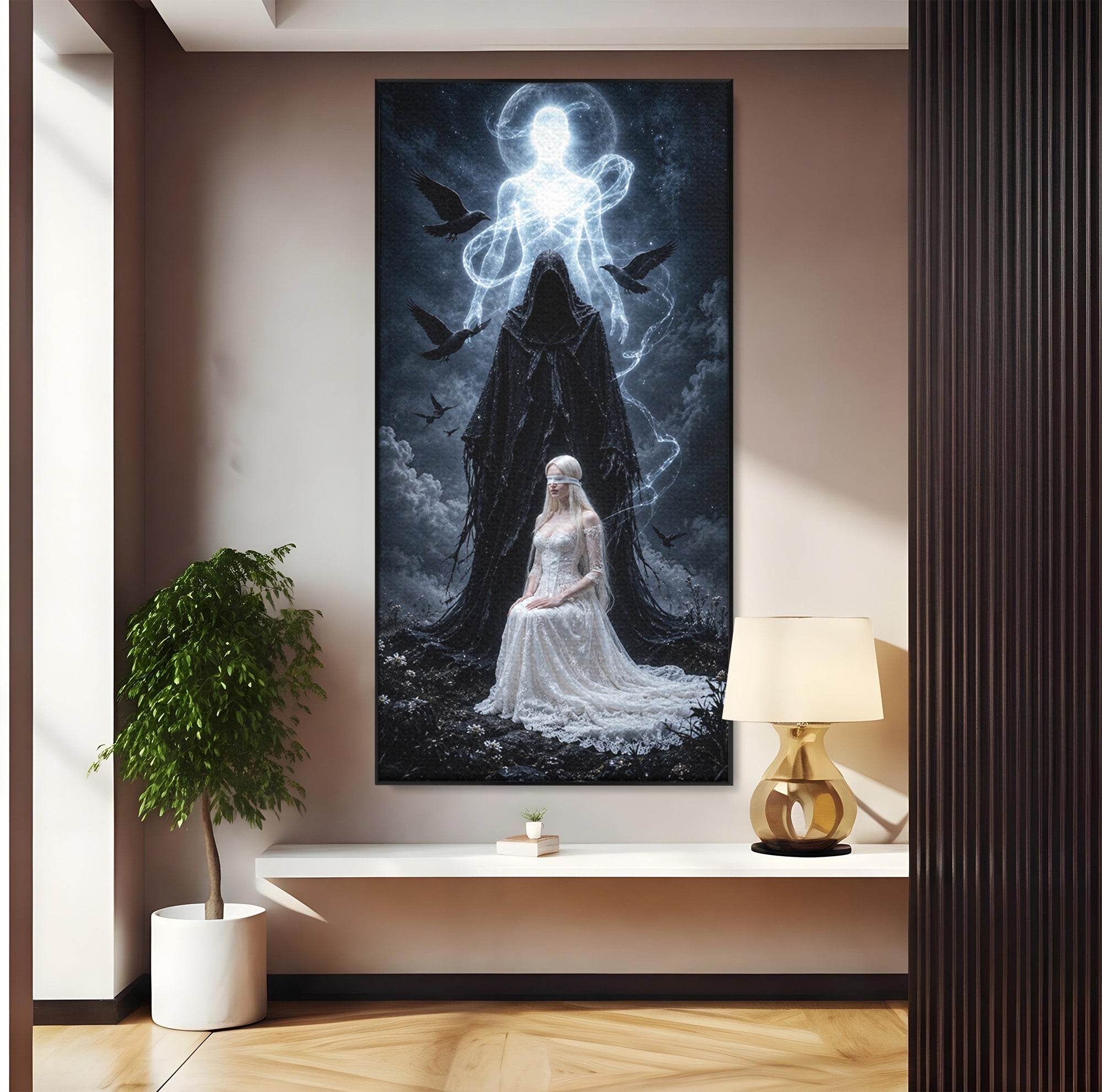 Tablou Canvas Premium LuxCanva® U1064, Entitati Mistice, Fantezie, Noapte, Entitati, Mistic, Living, Culori Vibrante