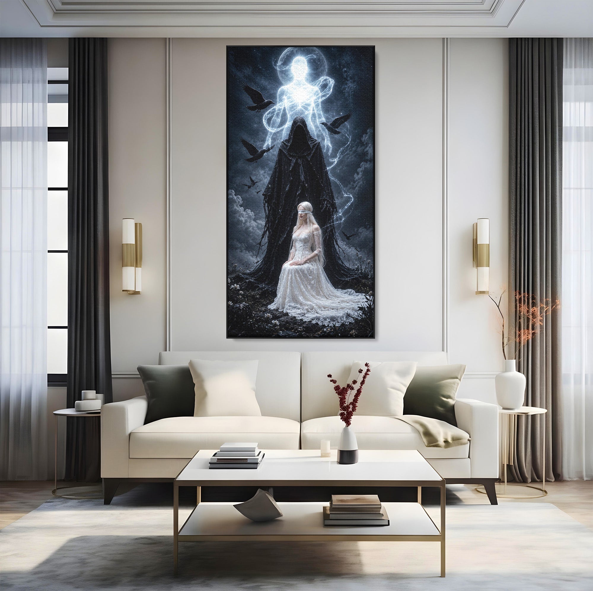 Tablou Canvas Premium LuxCanva® U1064, Entitati Mistice, Fantezie, Noapte, Entitati, Mistic, Living, Culori Vibrante