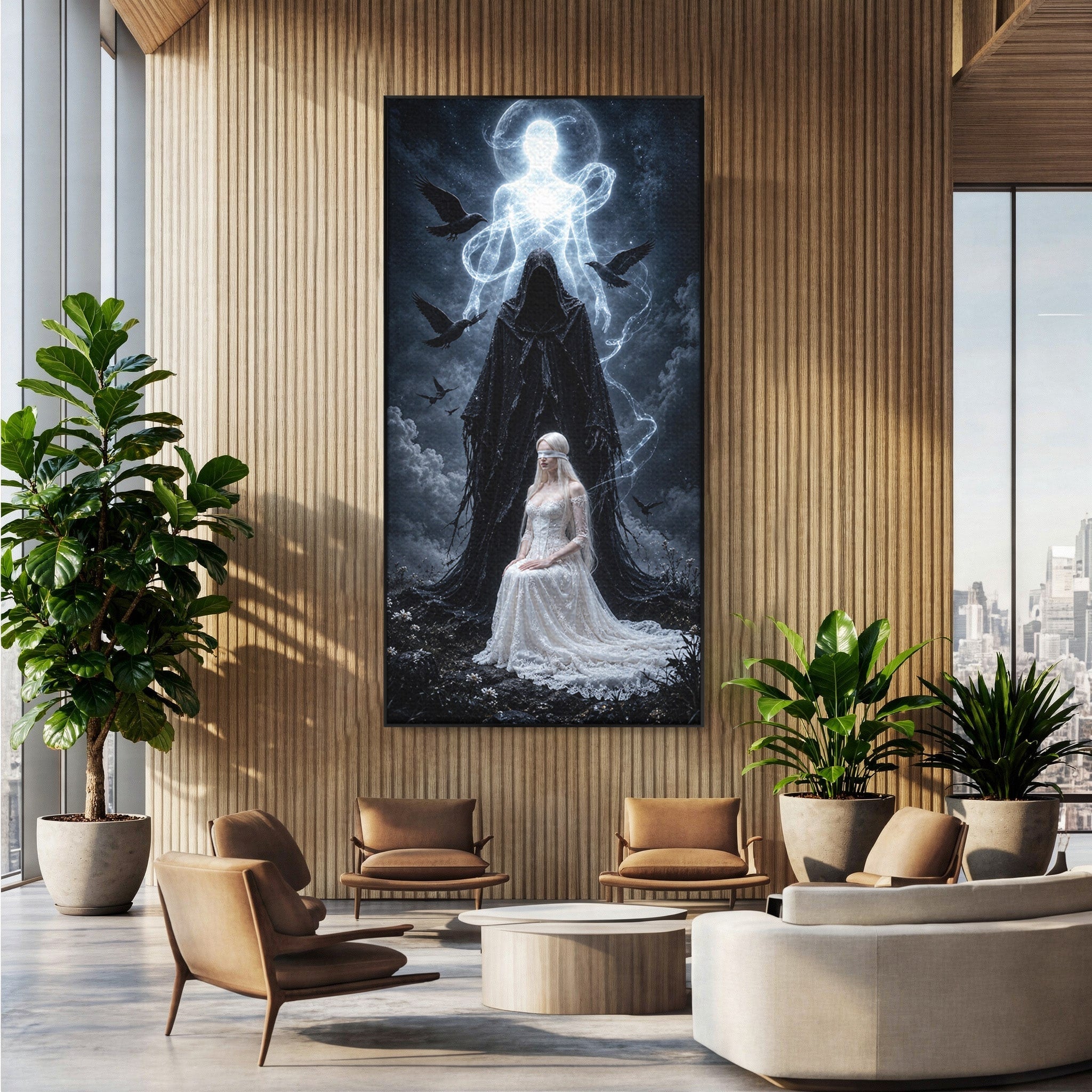 Tablou Canvas Premium LuxCanva® U1064, Entitati Mistice, Fantezie, Noapte, Entitati, Mistic, Living, Culori Vibrante
