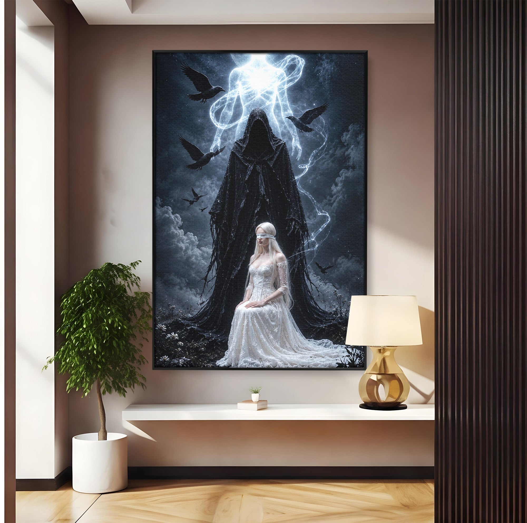 Tablou Canvas Premium LuxCanva® U1064, Entitati Mistice, Fantezie, Noapte, Entitati, Mistic, Living, Culori Vibrante