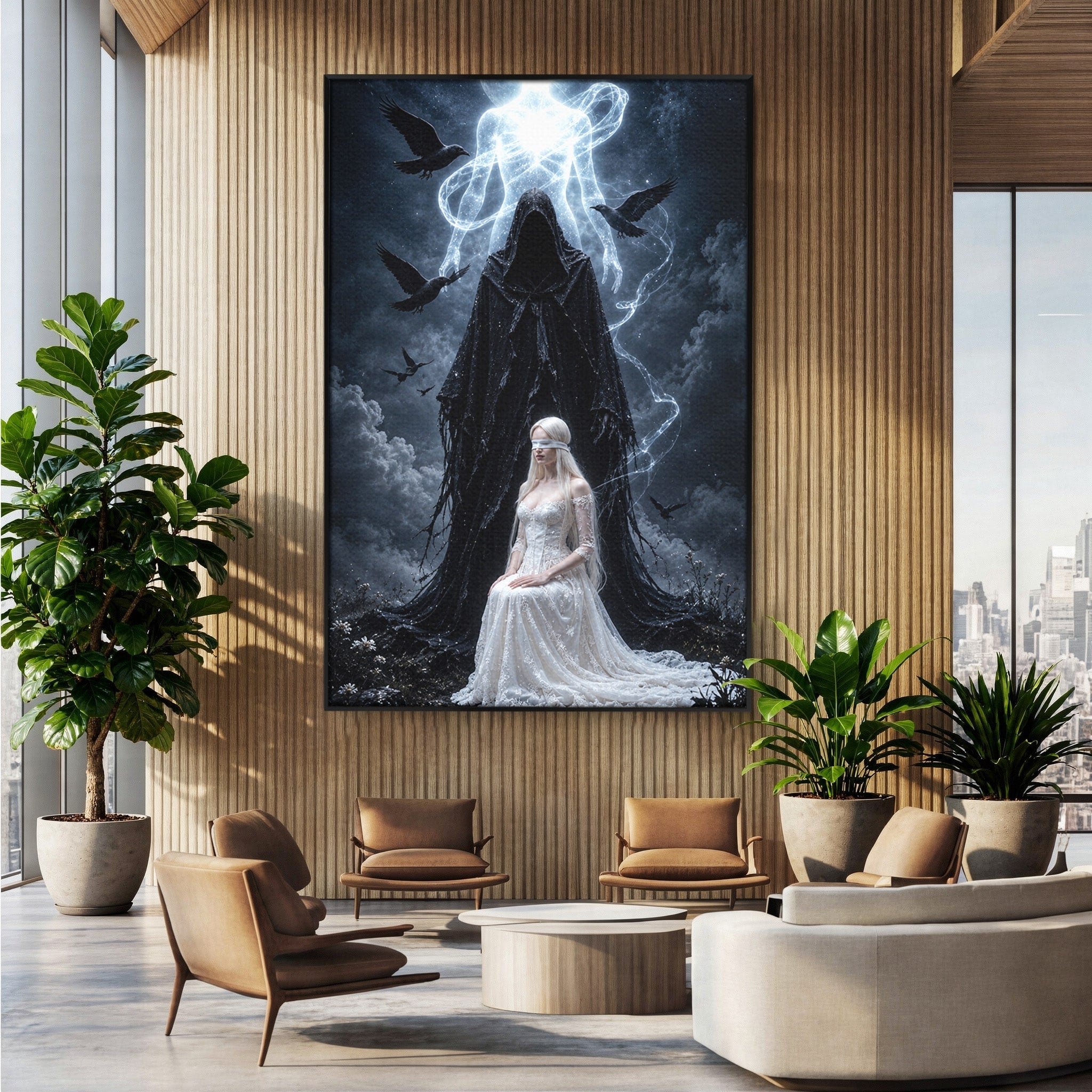 Tablou Canvas Premium LuxCanva® U1064, Entitati Mistice, Fantezie, Noapte, Entitati, Mistic, Living, Culori Vibrante