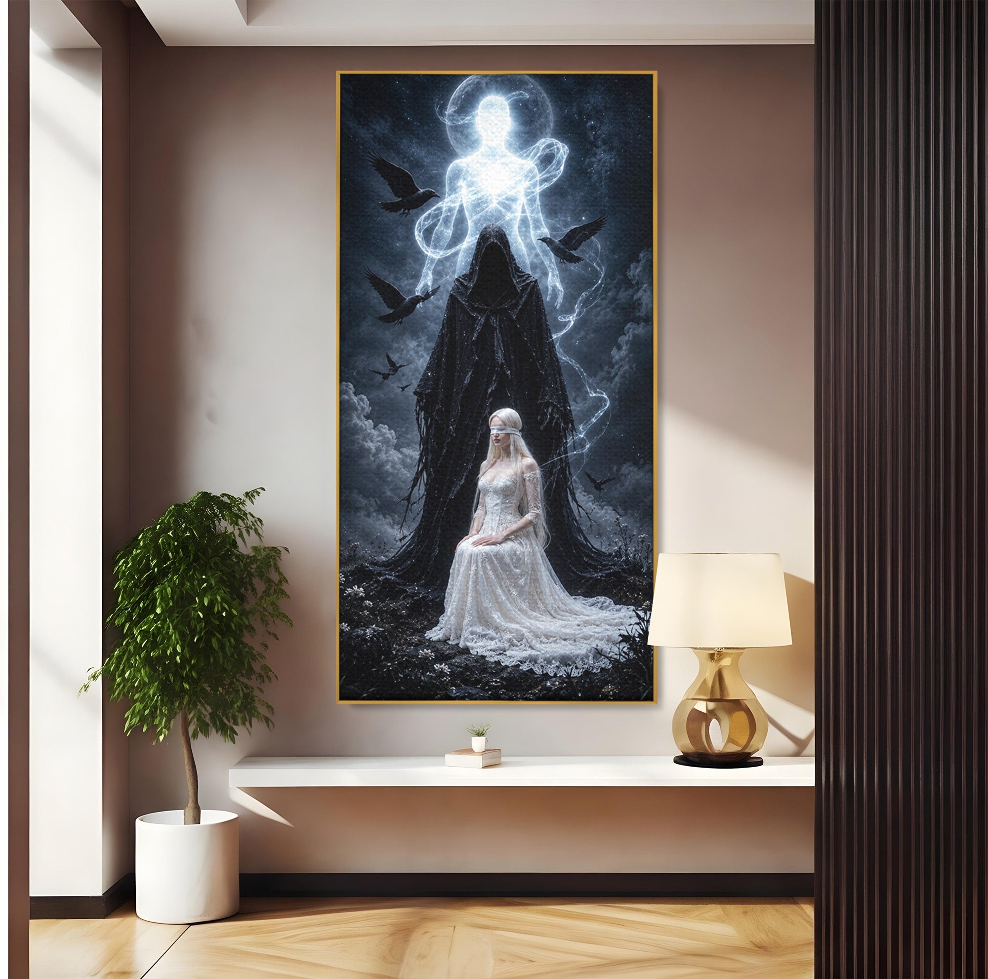 Tablou Canvas Premium LuxCanva® U1064, Entitati Mistice, Fantezie, Noapte, Entitati, Mistic, Living, Culori Vibrante