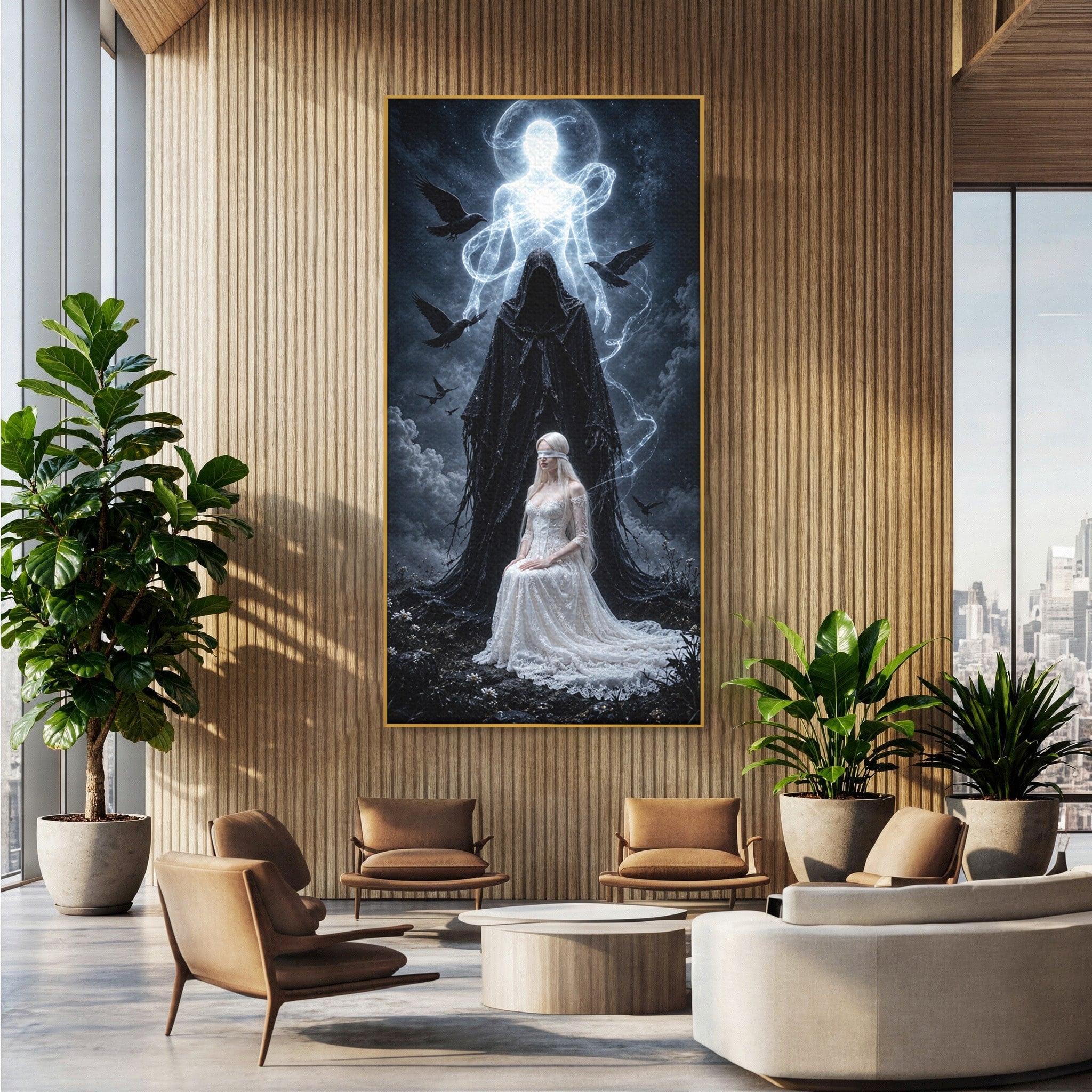 Tablou Canvas Premium LuxCanva® U1064, Entitati Mistice, Fantezie, Noapte, Entitati, Mistic, Living, Culori Vibrante