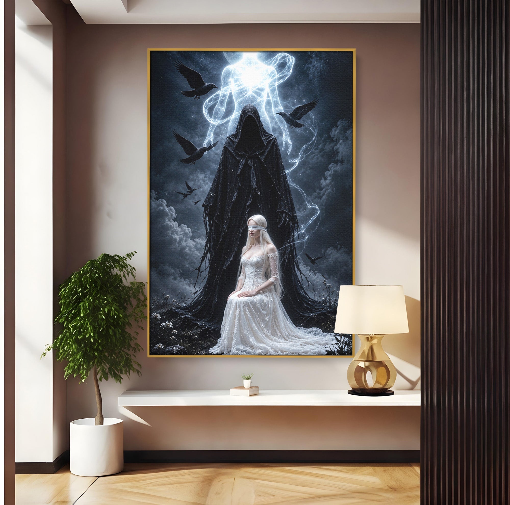 Tablou Canvas Premium LuxCanva® U1064, Entitati Mistice, Fantezie, Noapte, Entitati, Mistic, Living, Culori Vibrante
