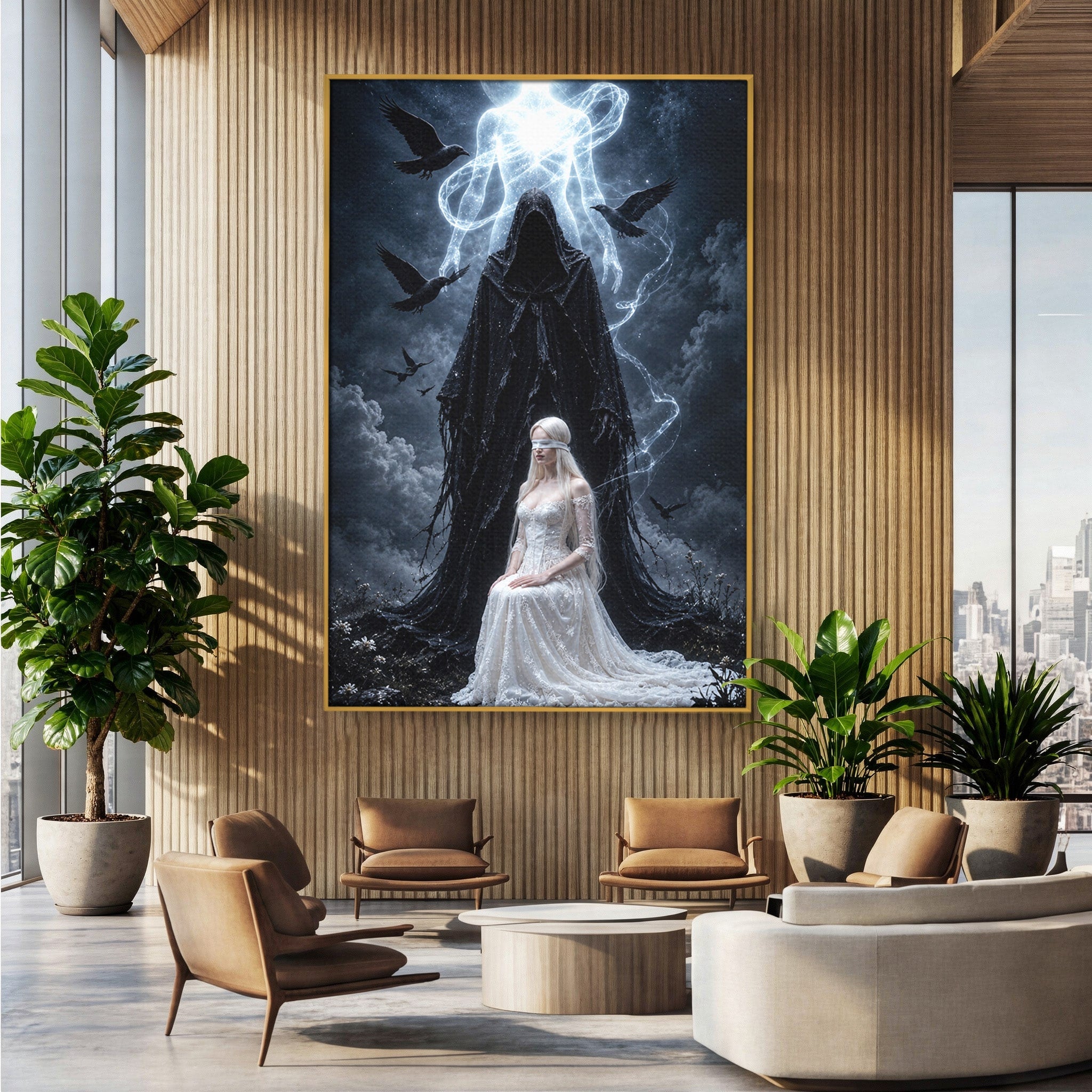 Tablou Canvas Premium LuxCanva® U1064, Entitati Mistice, Fantezie, Noapte, Entitati, Mistic, Living, Culori Vibrante