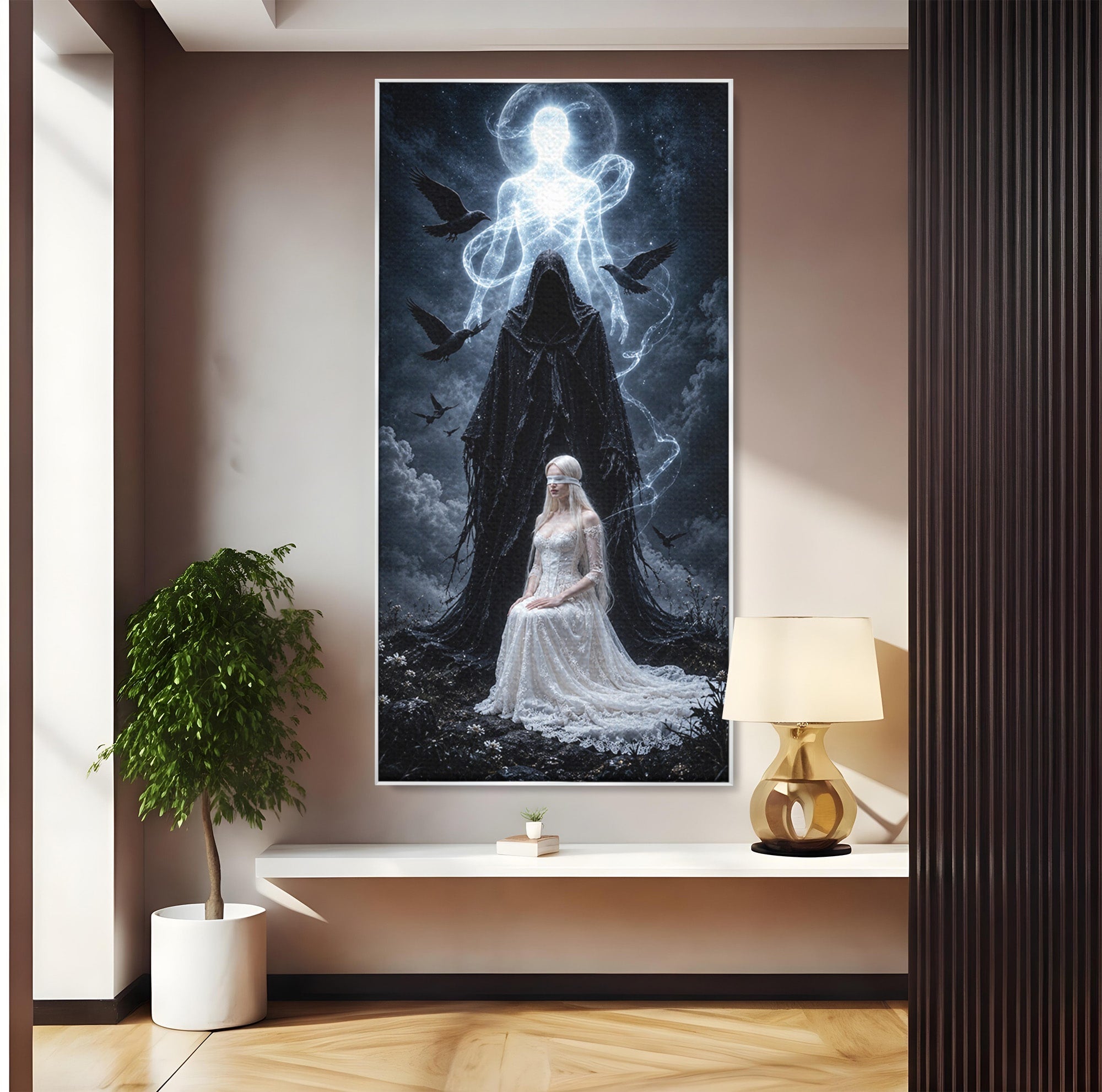Tablou Canvas Premium LuxCanva® U1064, Entitati Mistice, Fantezie, Noapte, Entitati, Mistic, Living, Culori Vibrante