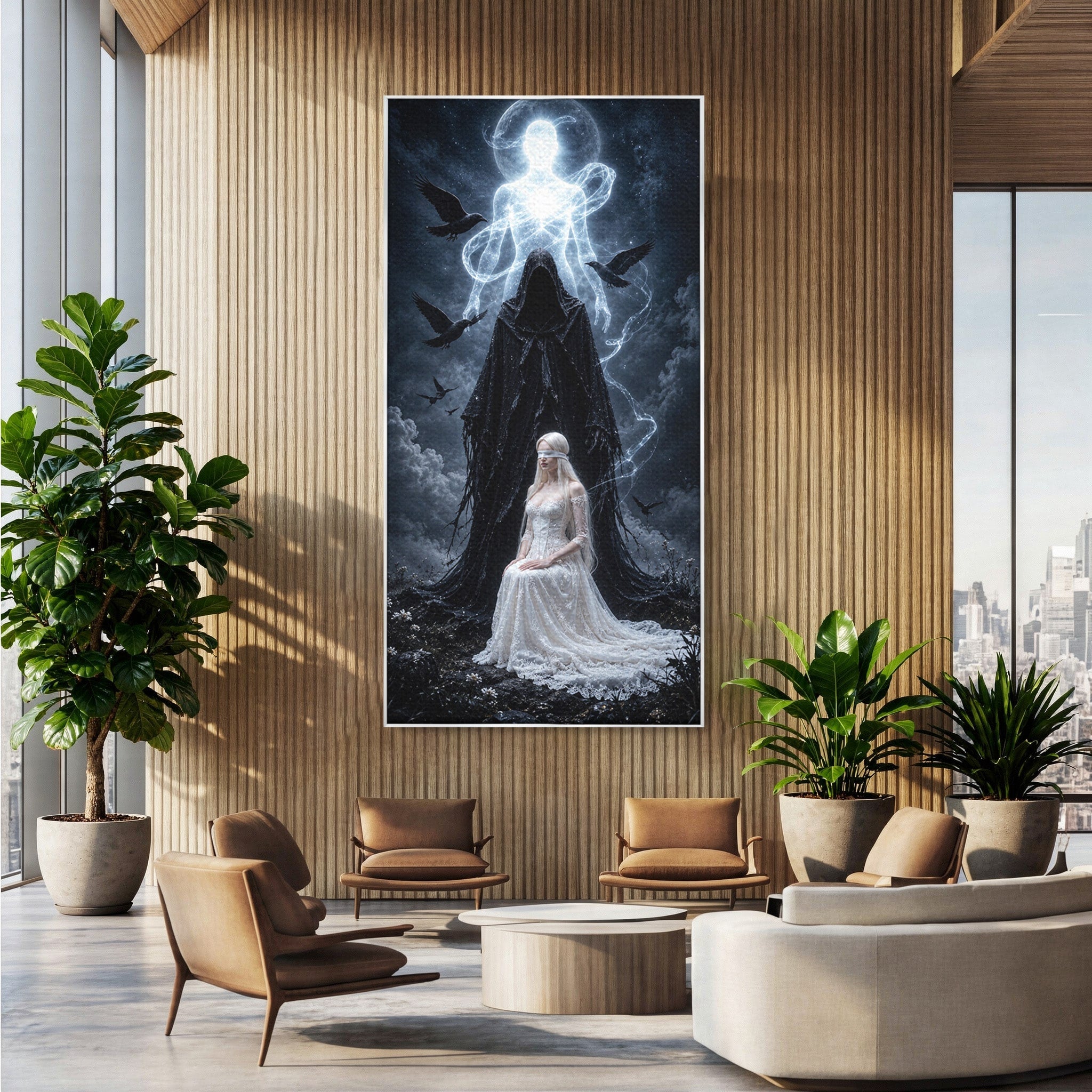 Tablou Canvas Premium LuxCanva® U1064, Entitati Mistice, Fantezie, Noapte, Entitati, Mistic, Living, Culori Vibrante