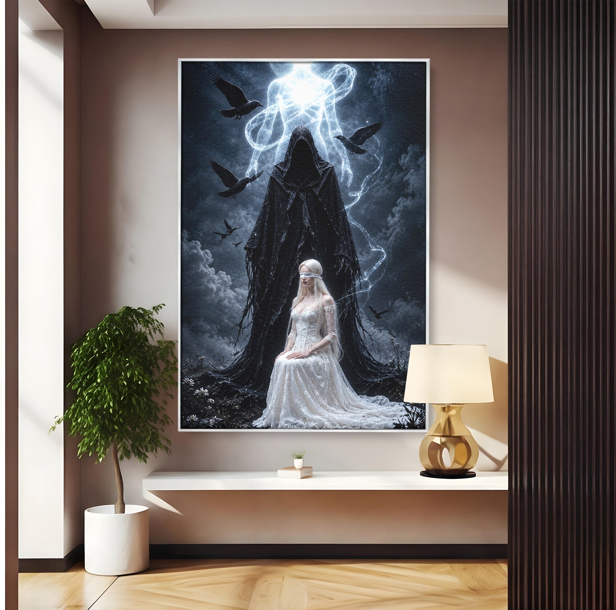 Tablou Canvas Premium LuxCanva® U1064, Entitati Mistice, Fantezie, Noapte, Entitati, Mistic, Living, Culori Vibrante