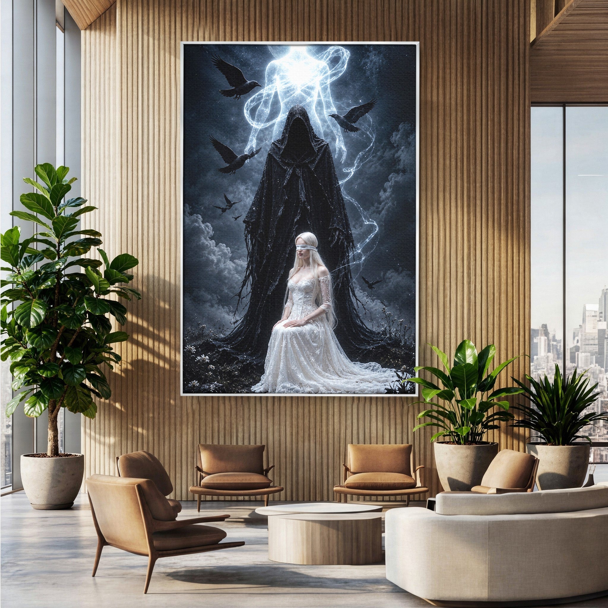 Tablou Canvas Premium LuxCanva® U1064, Entitati Mistice, Fantezie, Noapte, Entitati, Mistic, Living, Culori Vibrante