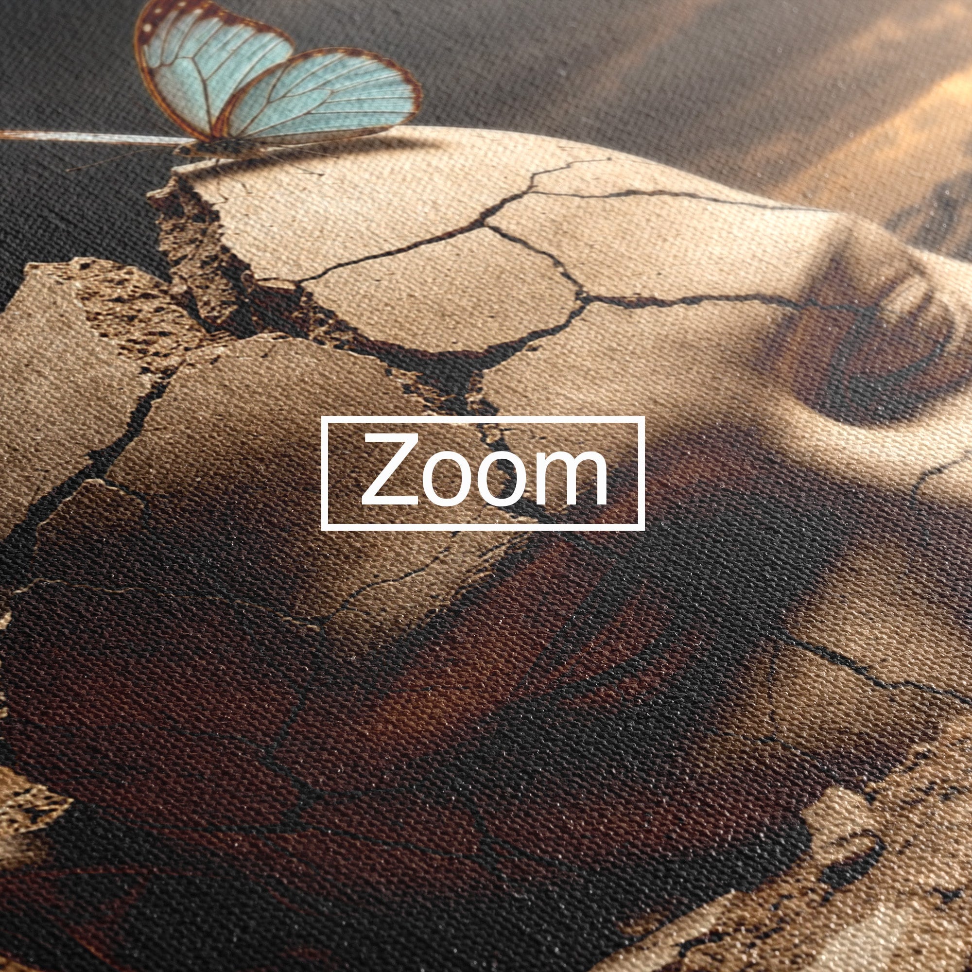 Tablou Canvas Premium LuxCanva® U1065, Capul In Desert, Fluture, Surrealism, Cap, Desert, Dormitor, Culori Vibrante