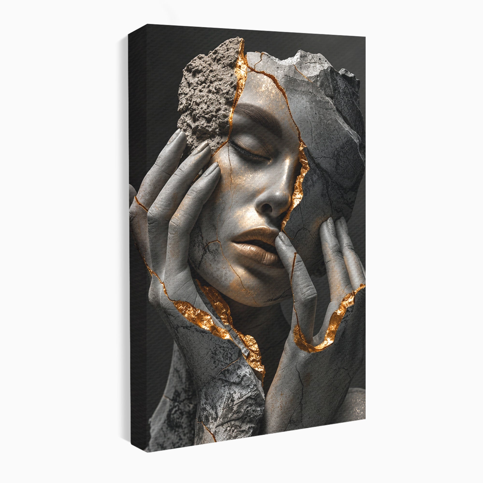 Tablou Canvas Premium LuxCanva® U1066, Frumusetea Imperfectiunii, Portret, Arta, Abstract, Emotie, Dormitor, Culori Vibrante