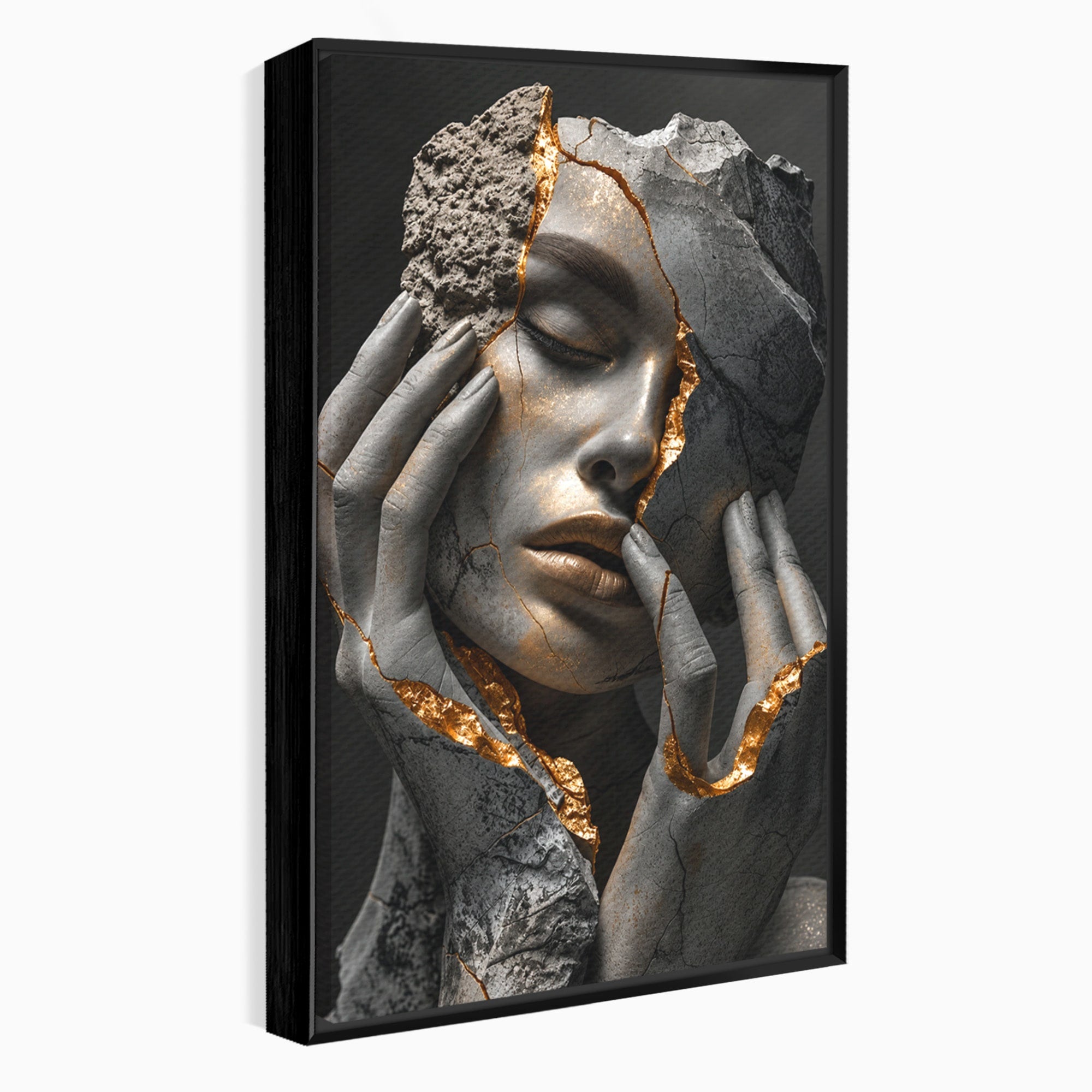 Tablou Canvas Premium LuxCanva® U1066, Frumusetea Imperfectiunii, Portret, Arta, Abstract, Emotie, Dormitor, Culori Vibrante