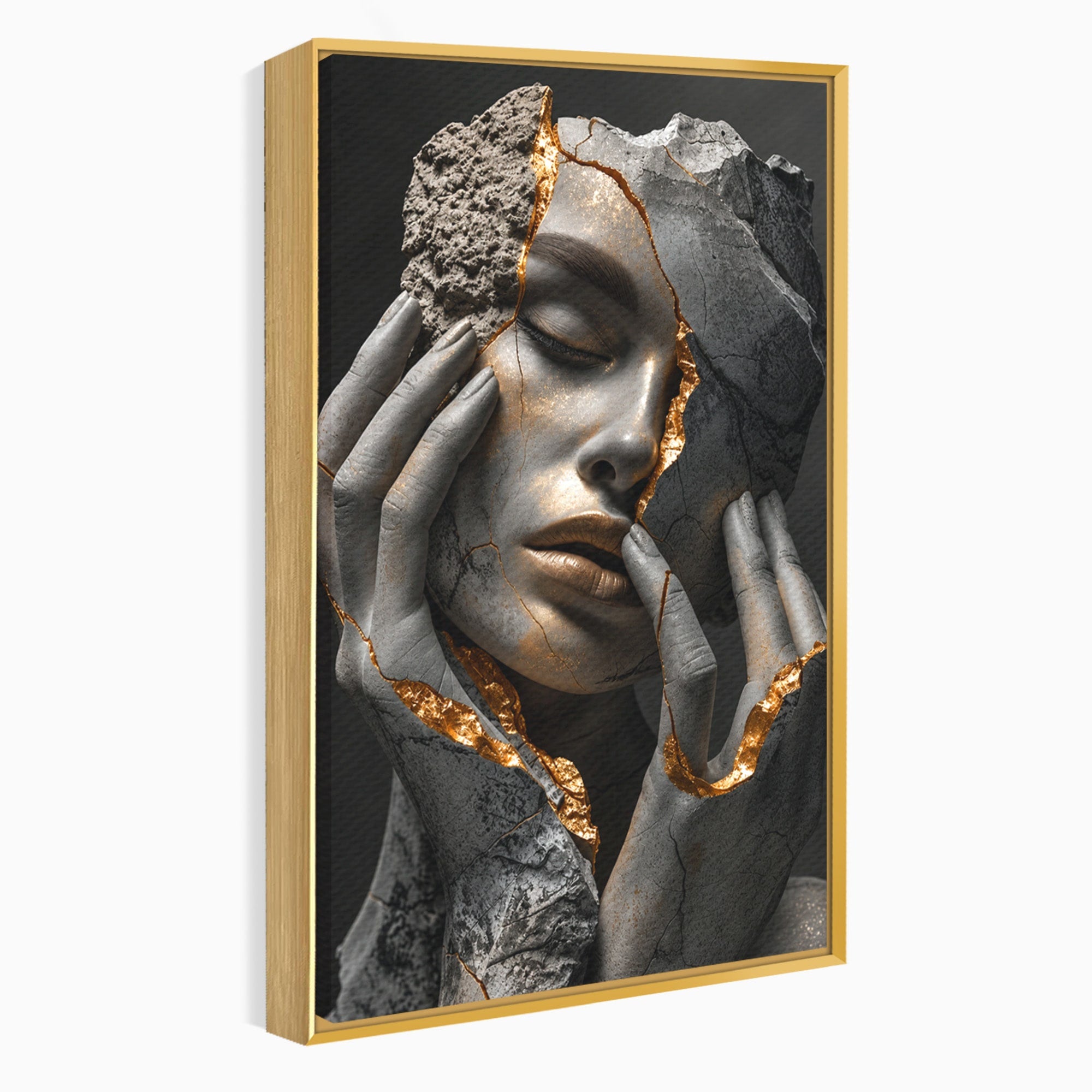 Tablou Canvas Premium LuxCanva® U1066, Frumusetea Imperfectiunii, Portret, Arta, Abstract, Emotie, Dormitor, Culori Vibrante