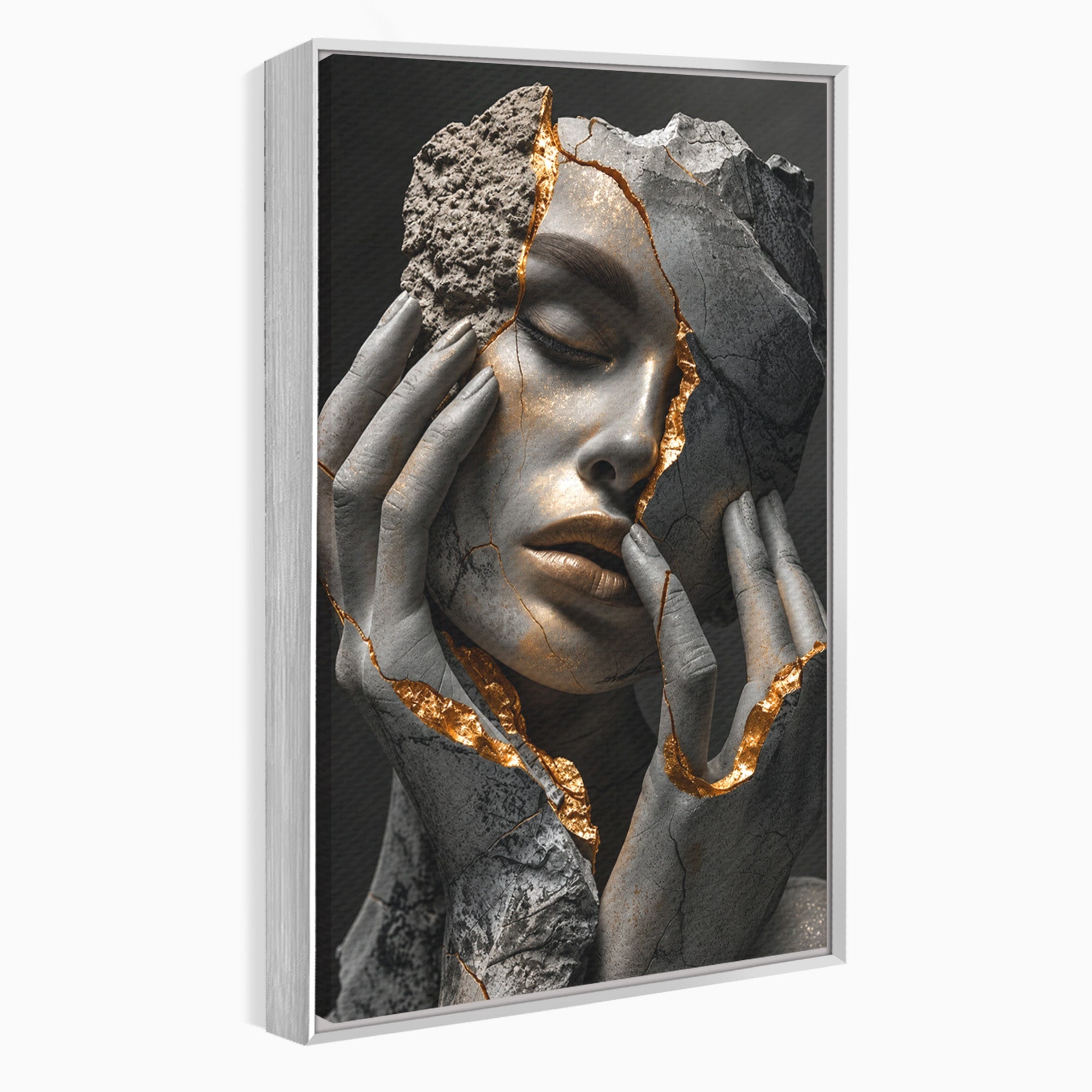 Tablou Canvas Premium LuxCanva® U1066, Frumusetea Imperfectiunii, Portret, Arta, Abstract, Emotie, Dormitor, Culori Vibrante