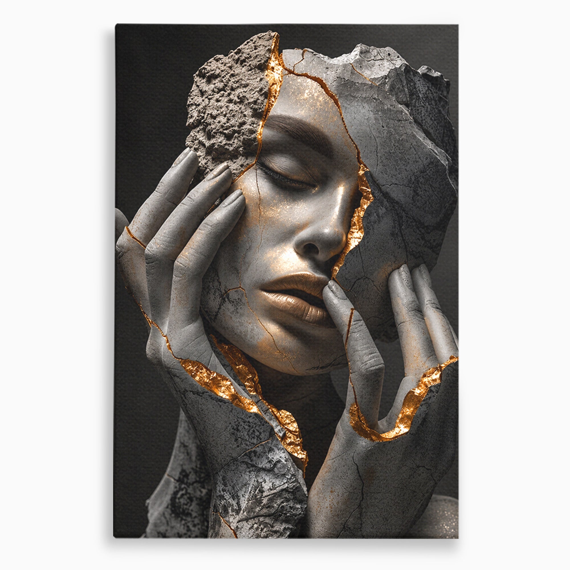 Tablou Canvas Premium LuxCanva® U1066, Frumusetea Imperfectiunii, Portret, Arta, Abstract, Emotie, Dormitor, Culori Vibrante