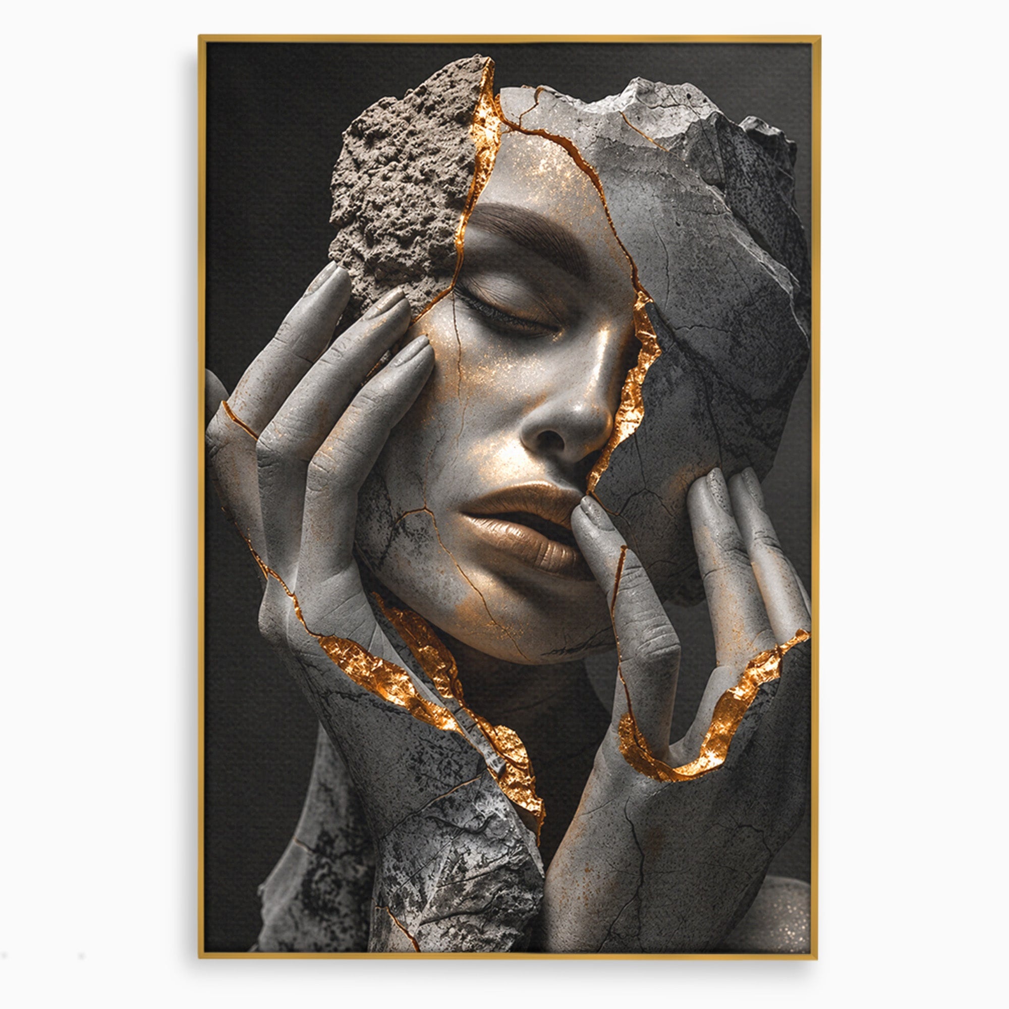 Tablou Canvas Premium LuxCanva® U1066, Frumusetea Imperfectiunii, Portret, Arta, Abstract, Emotie, Dormitor, Culori Vibrante