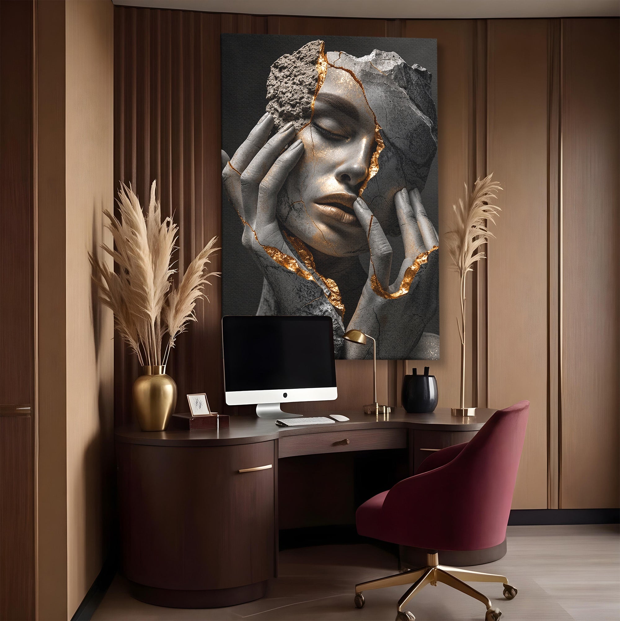 Tablou Canvas Premium LuxCanva® U1066, Frumusetea Imperfectiunii, Portret, Arta, Abstract, Emotie, Dormitor, Culori Vibrante