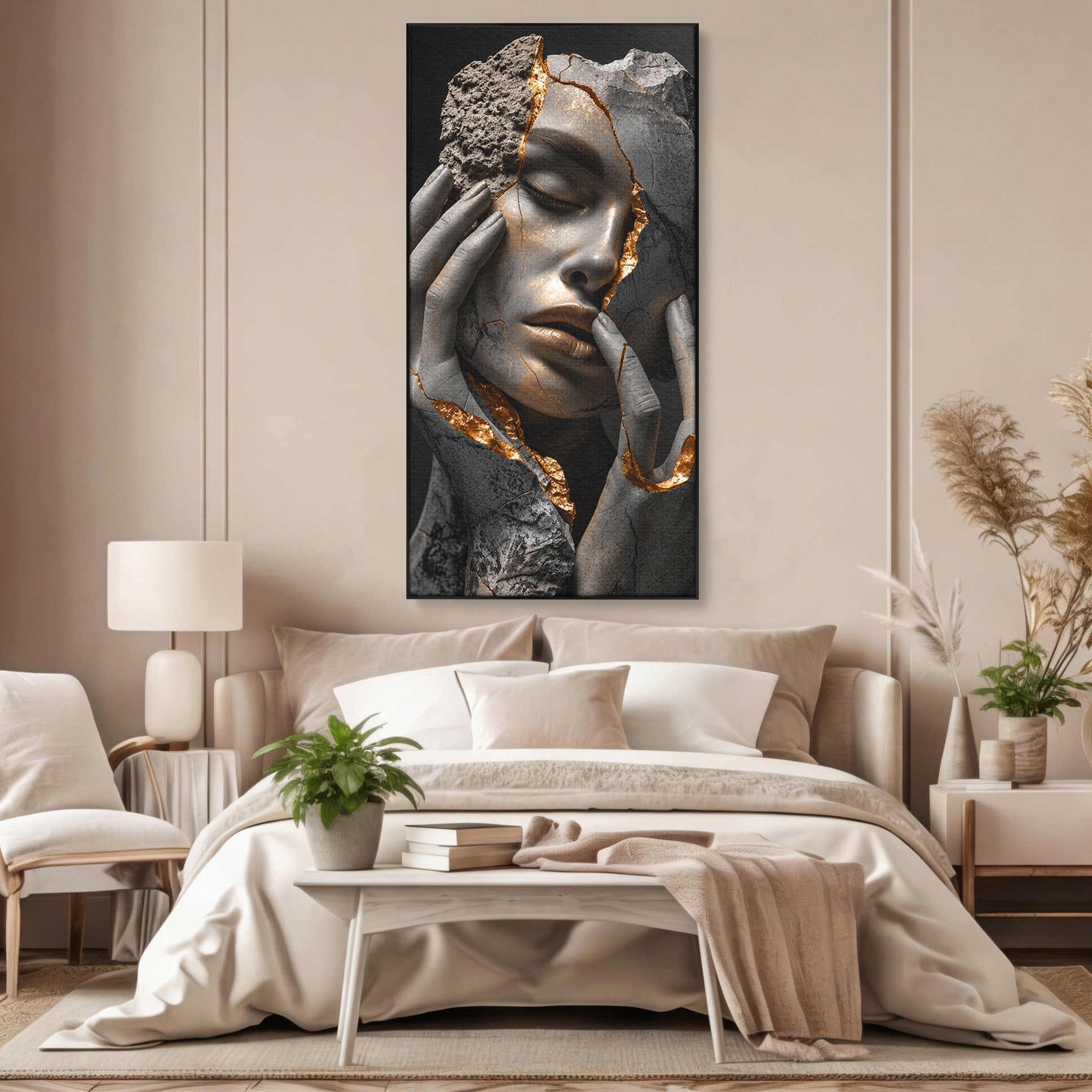 Tablou Canvas Premium LuxCanva® U1066, Frumusetea Imperfectiunii, Portret, Arta, Abstract, Emotie, Dormitor, Culori Vibrante