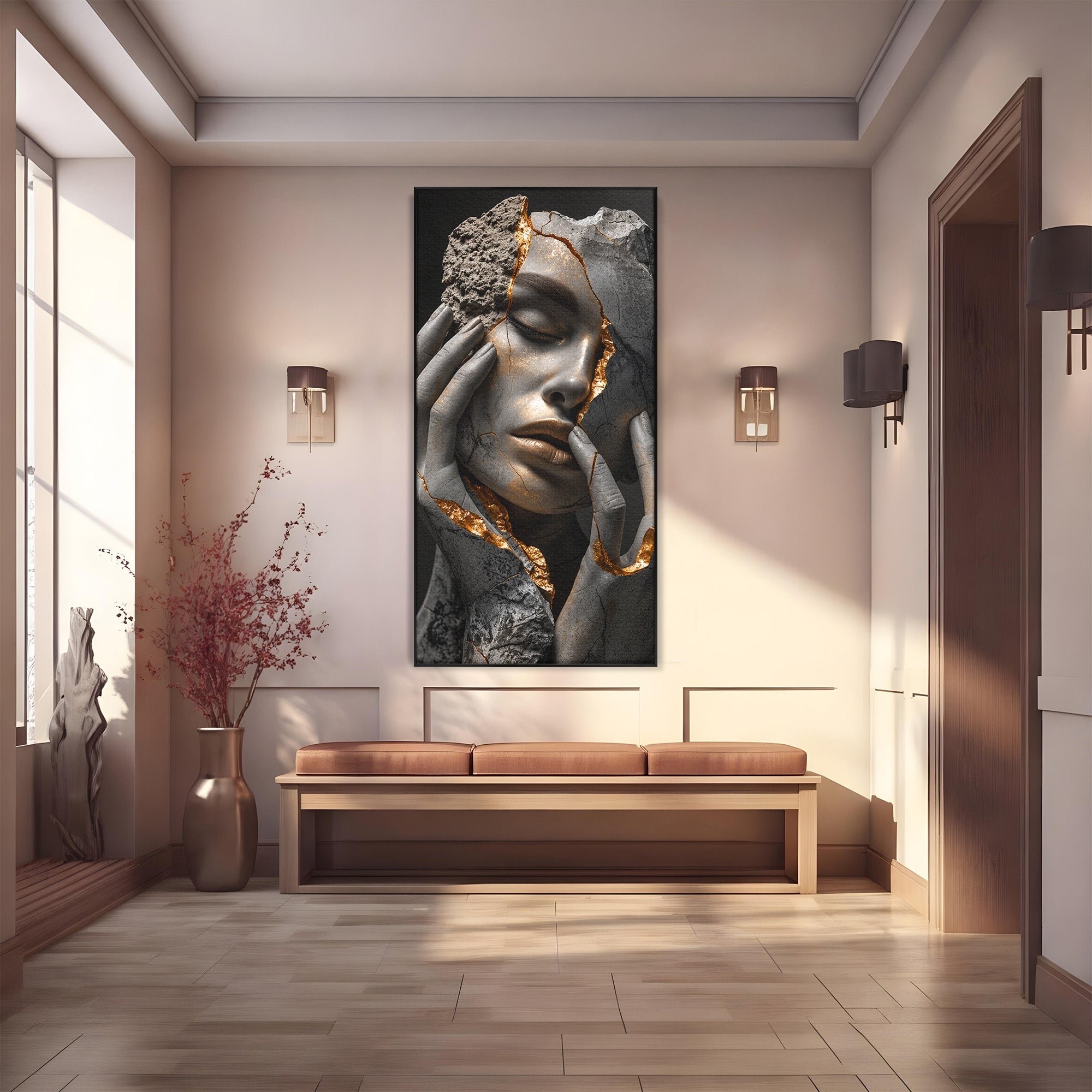 Tablou Canvas Premium LuxCanva® U1066, Frumusetea Imperfectiunii, Portret, Arta, Abstract, Emotie, Dormitor, Culori Vibrante