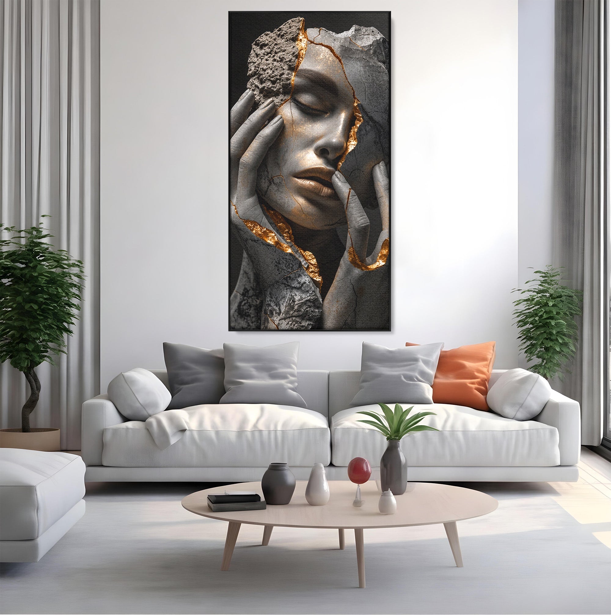 Tablou Canvas Premium LuxCanva® U1066, Frumusetea Imperfectiunii, Portret, Arta, Abstract, Emotie, Dormitor, Culori Vibrante
