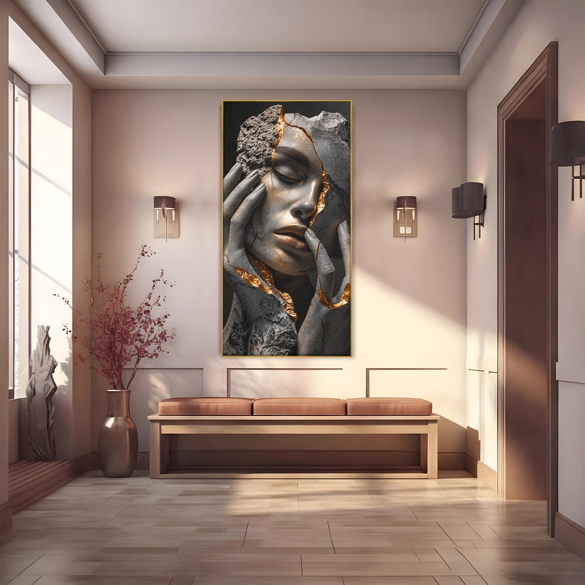 Tablou Canvas Premium LuxCanva® U1066, Frumusetea Imperfectiunii, Portret, Arta, Abstract, Emotie, Dormitor, Culori Vibrante