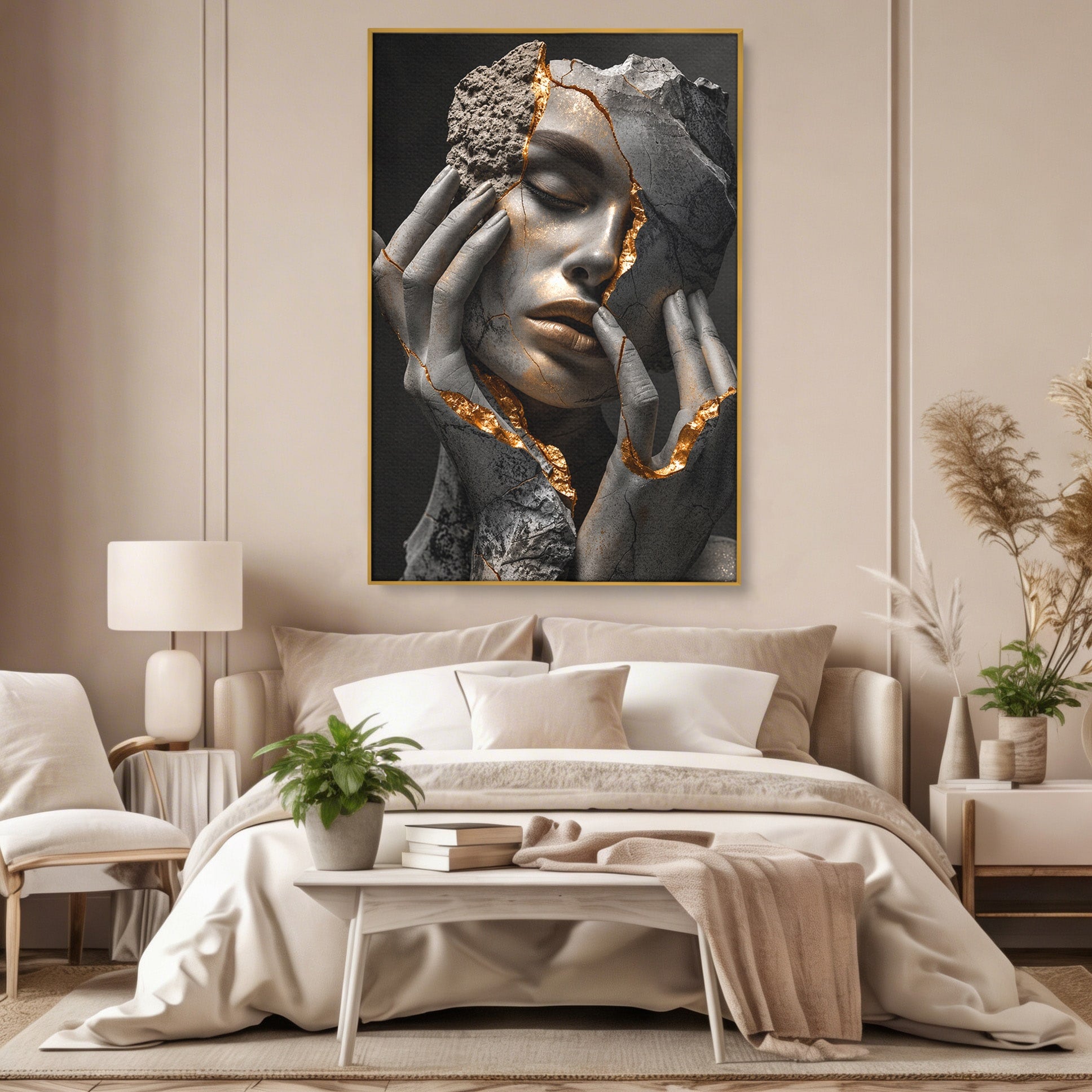 Tablou Canvas Premium LuxCanva® U1066, Frumusetea Imperfectiunii, Portret, Arta, Abstract, Emotie, Dormitor, Culori Vibrante