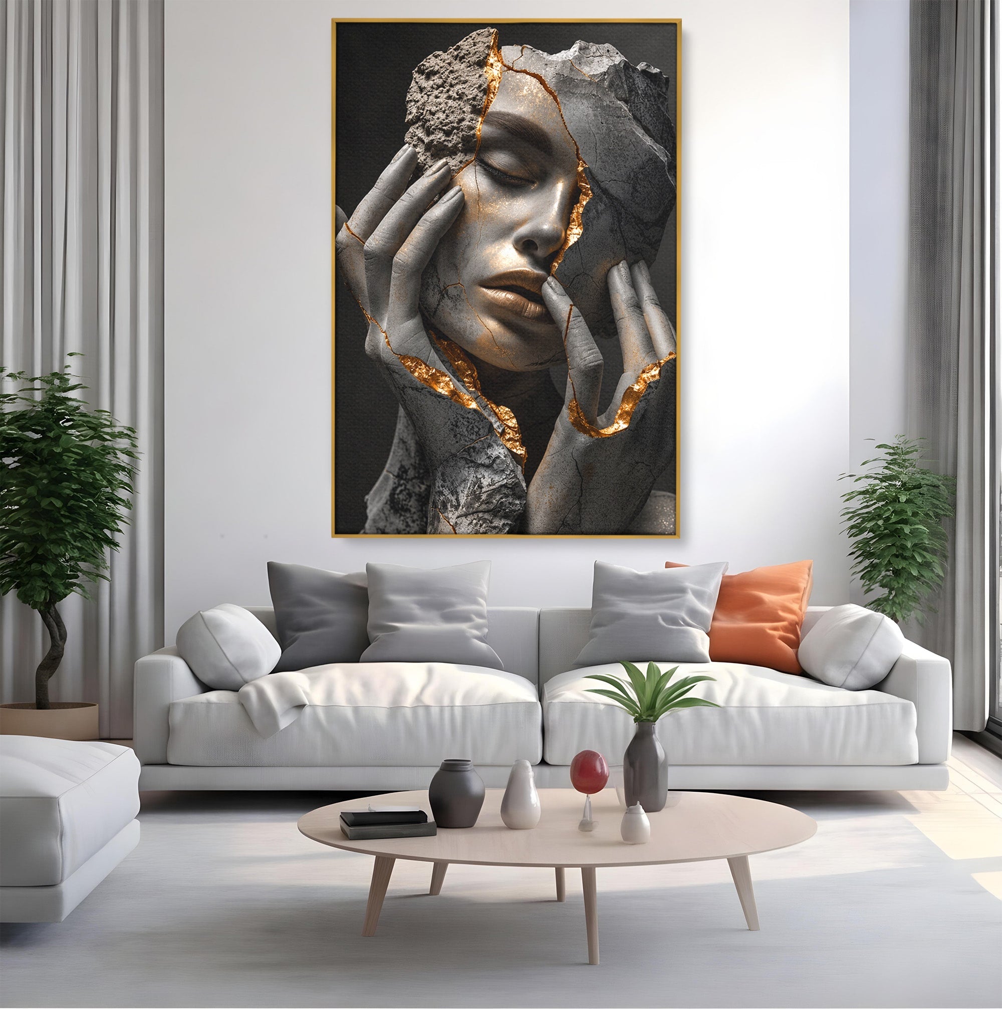 Tablou Canvas Premium LuxCanva® U1066, Frumusetea Imperfectiunii, Portret, Arta, Abstract, Emotie, Dormitor, Culori Vibrante