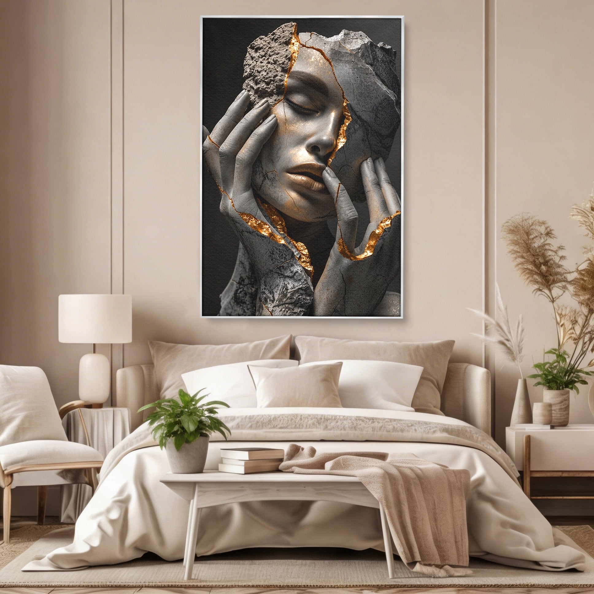 Tablou Canvas Premium LuxCanva® U1066, Frumusetea Imperfectiunii, Portret, Arta, Abstract, Emotie, Dormitor, Culori Vibrante
