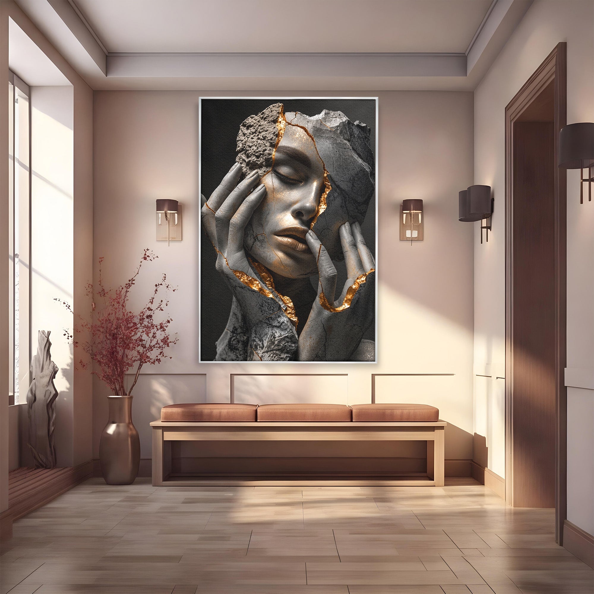 Tablou Canvas Premium LuxCanva® U1066, Frumusetea Imperfectiunii, Portret, Arta, Abstract, Emotie, Dormitor, Culori Vibrante