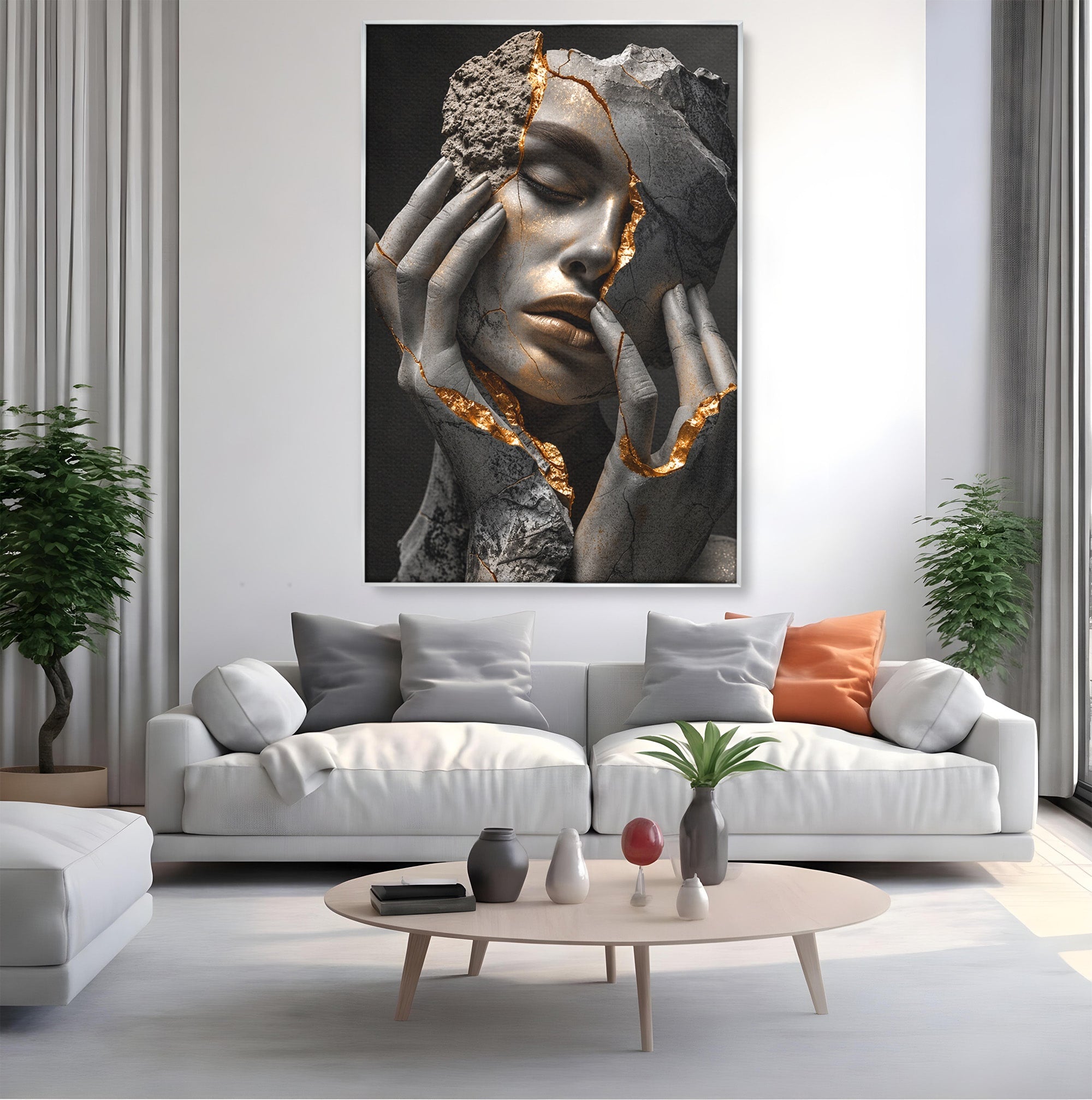 Tablou Canvas Premium LuxCanva® U1066, Frumusetea Imperfectiunii, Portret, Arta, Abstract, Emotie, Dormitor, Culori Vibrante