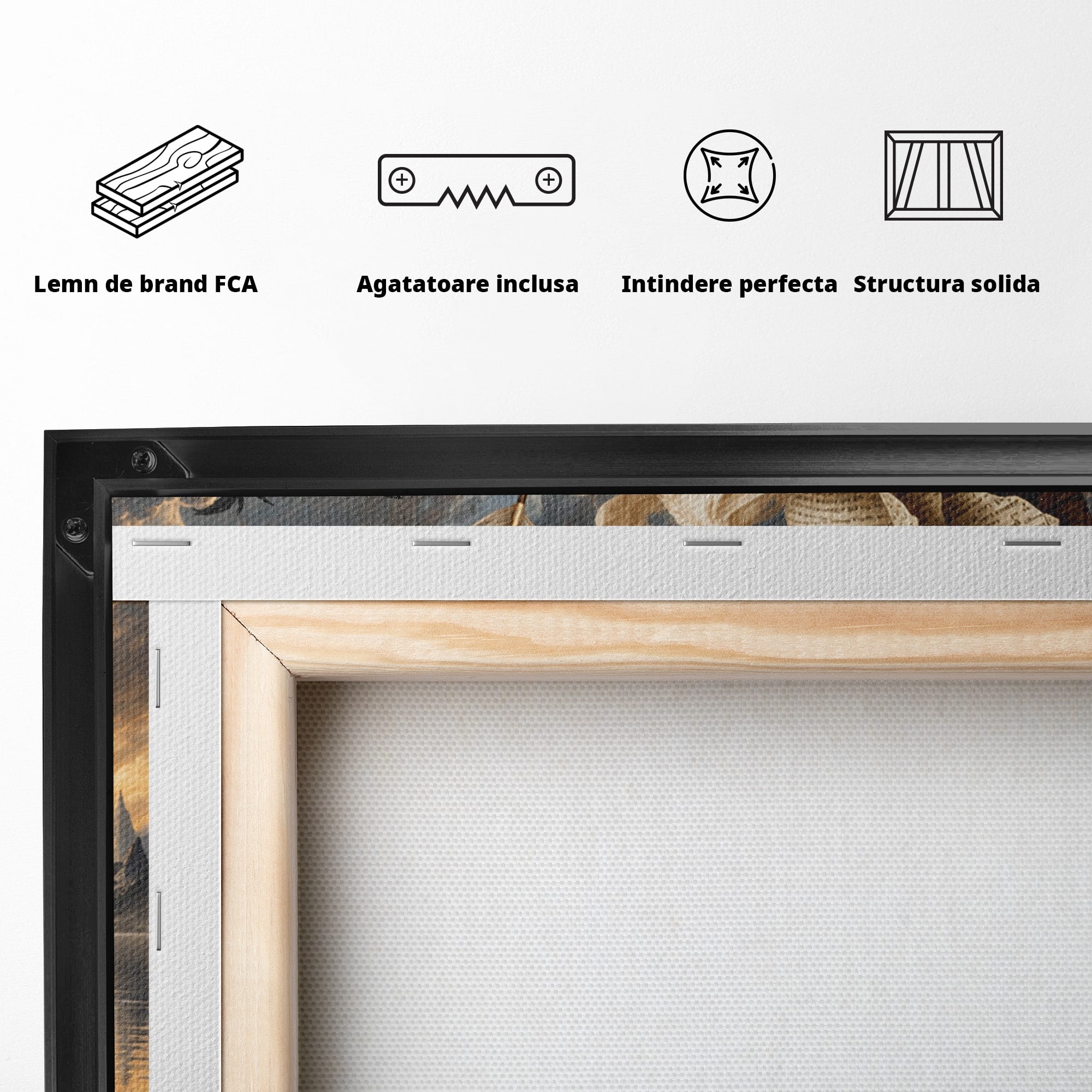 Tablou Canvas Premium LuxCanva® U1068, Barca Lunii Mistice, Luna, Barca, Mister, Visare, Living, Fantezie, Culori Vibrante
