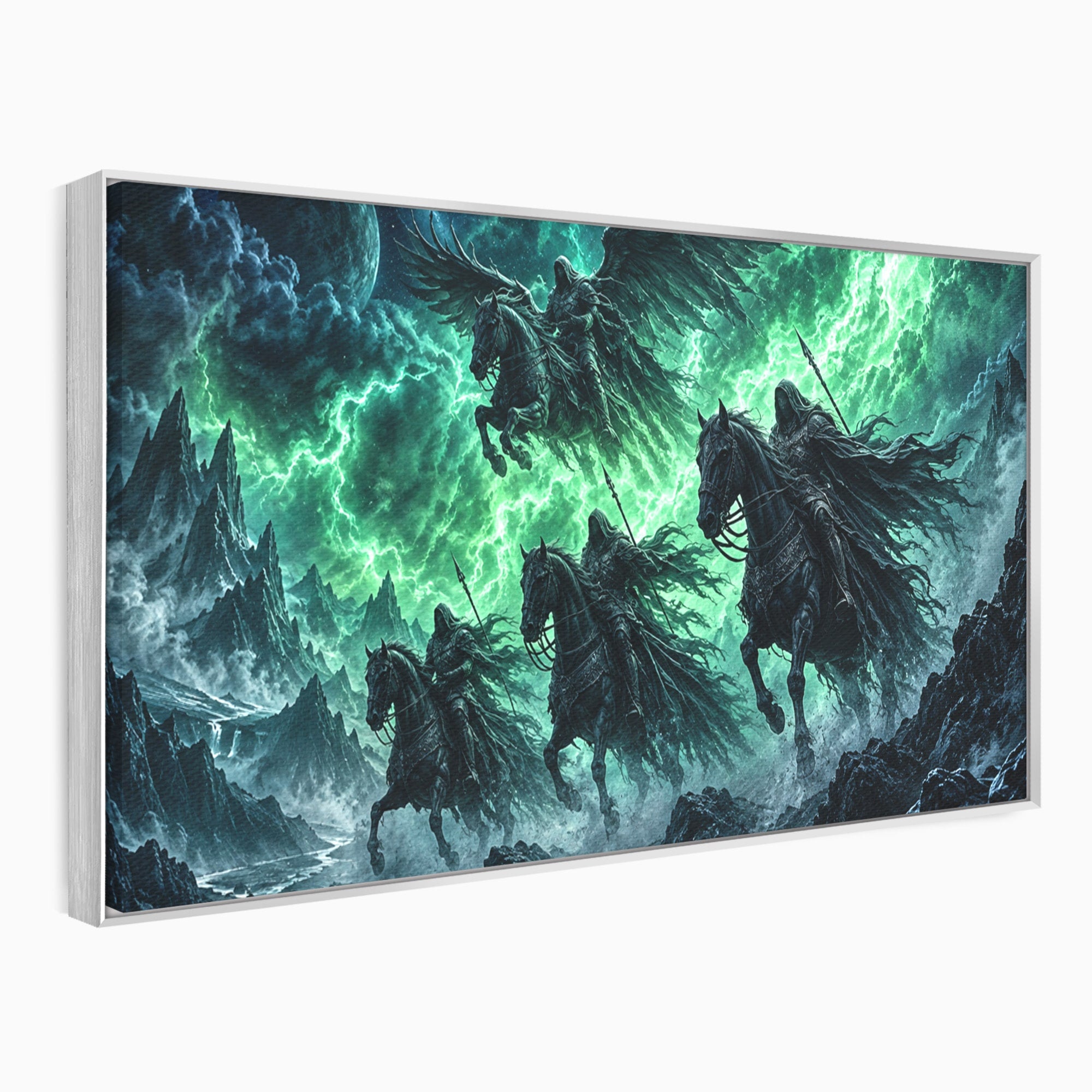 Tablou Canvas Premium LuxCanva® U1069, Calaretii Apocalipsei, Fantezie, Mister, Apocalipsa, Cai, Dormitor, Culori Vibrante
