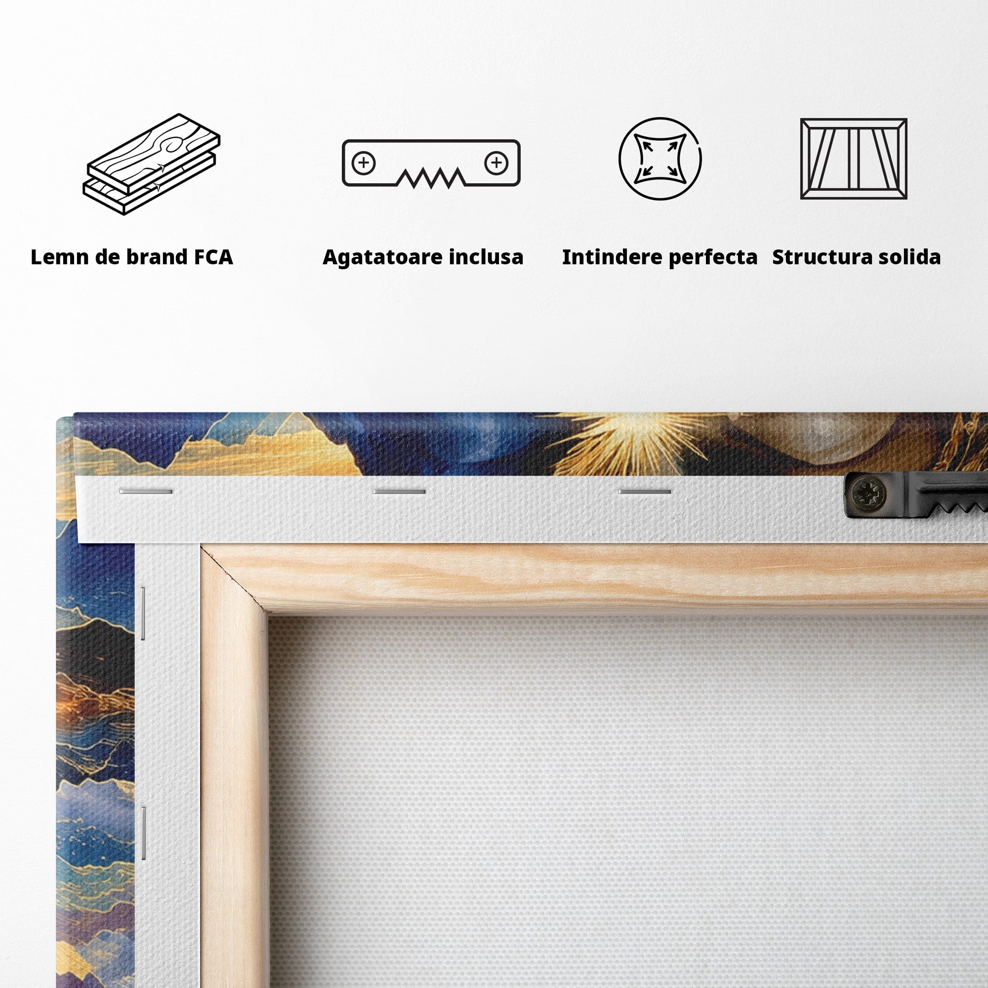Tablou Canvas Premium LuxCanva® U1071, Zeitate Mistica, Cosmos, Abstract, Zeita, Misticism, Dormitor, Culori Vibrante
