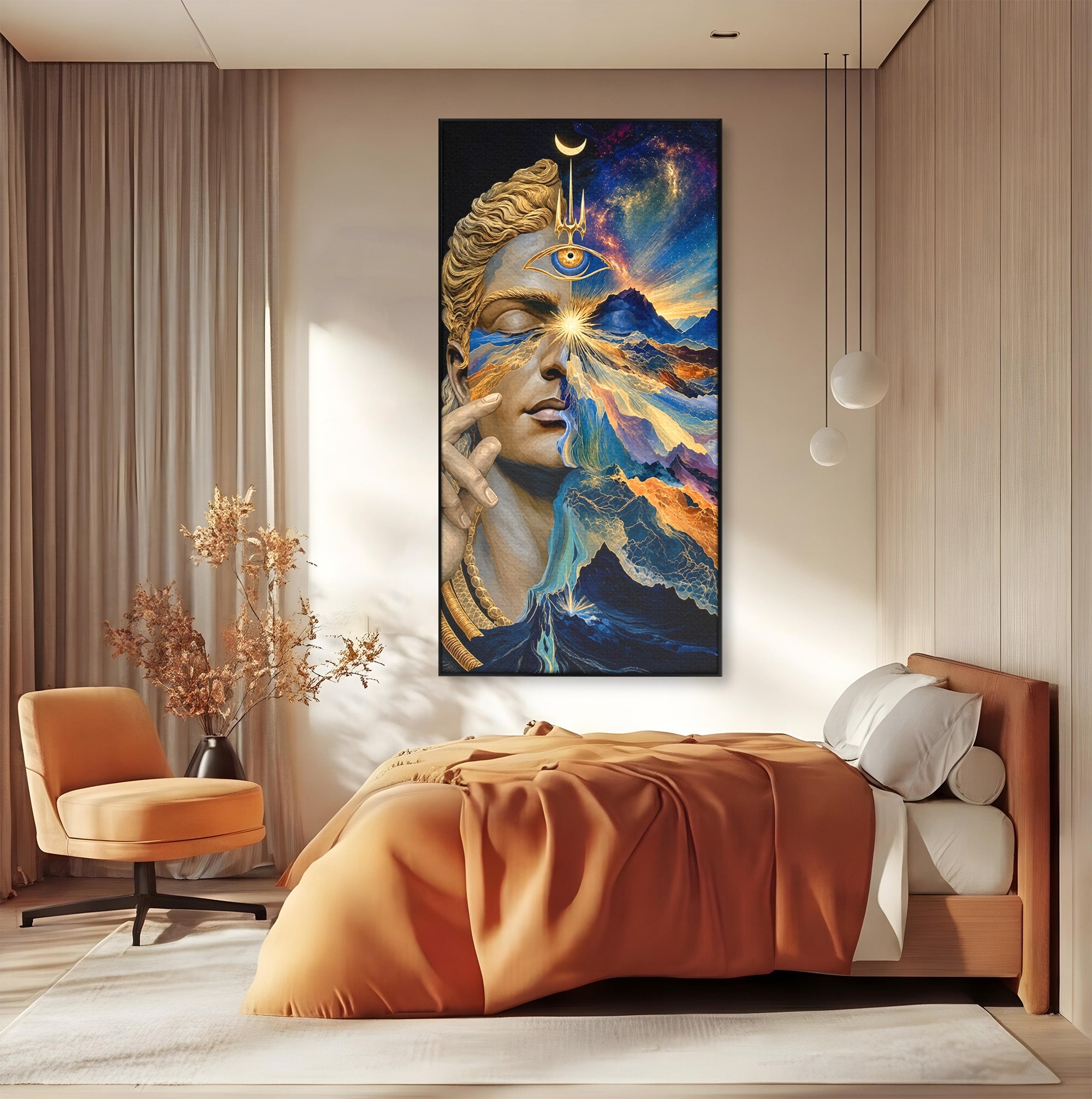 Tablou Canvas Premium LuxCanva® U1071, Zeitate Mistica, Cosmos, Abstract, Zeita, Misticism, Dormitor, Culori Vibrante