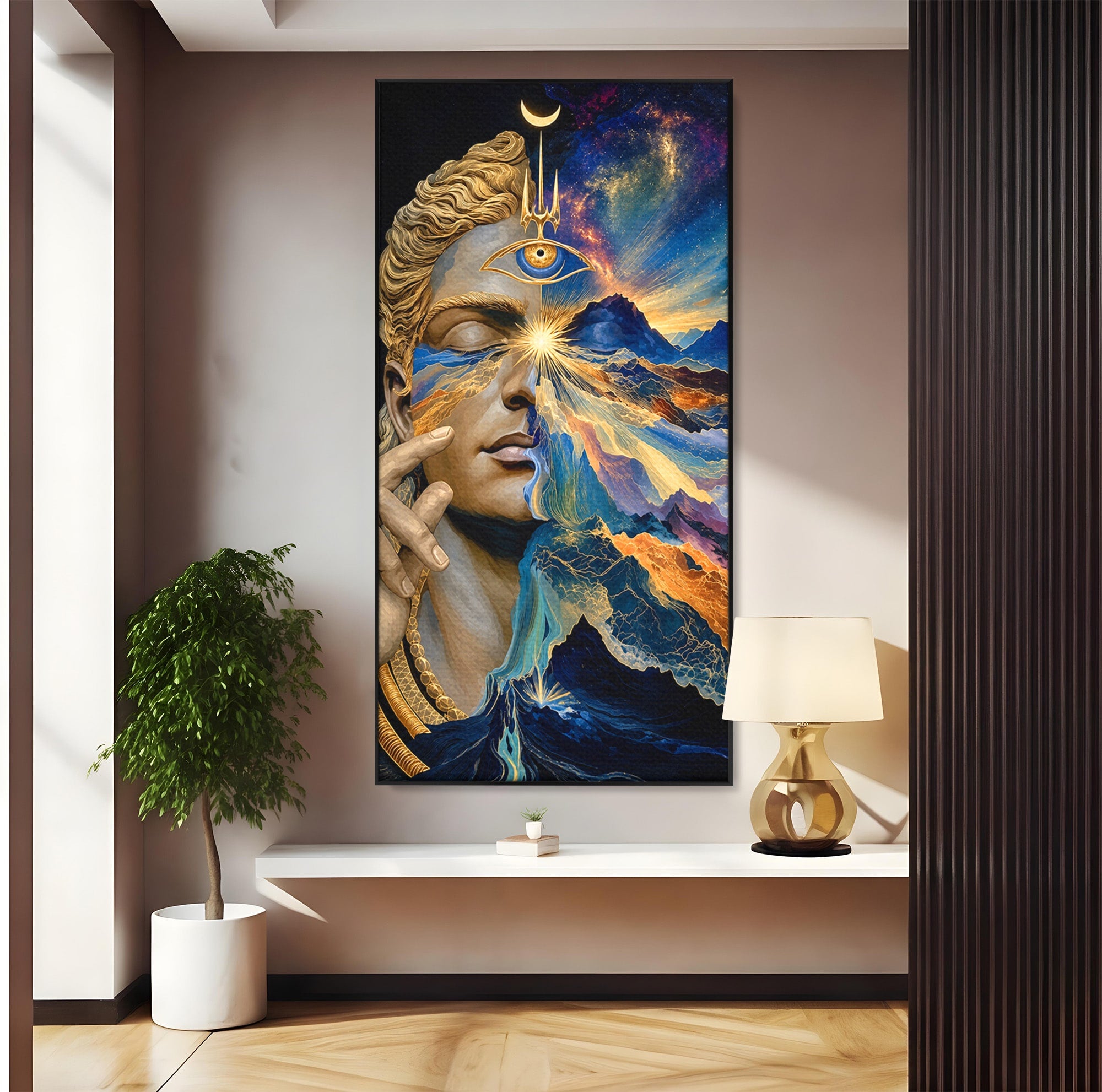 Tablou Canvas Premium LuxCanva® U1071, Zeitate Mistica, Cosmos, Abstract, Zeita, Misticism, Dormitor, Culori Vibrante