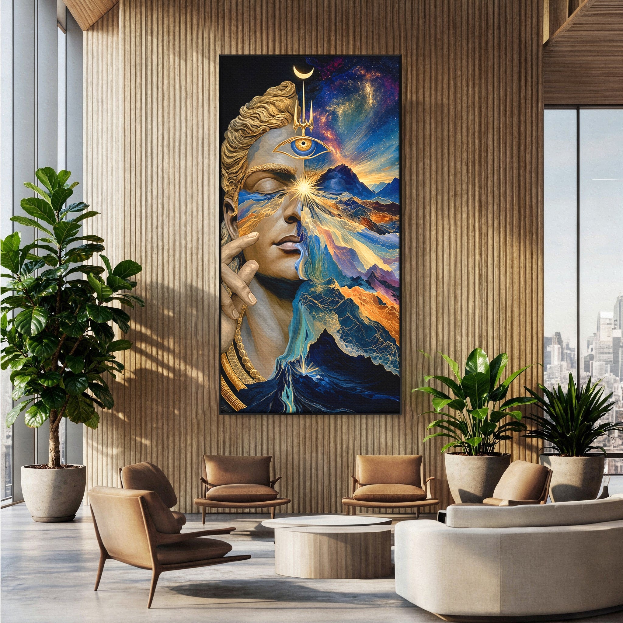 Tablou Canvas Premium LuxCanva® U1071, Zeitate Mistica, Cosmos, Abstract, Zeita, Misticism, Dormitor, Culori Vibrante