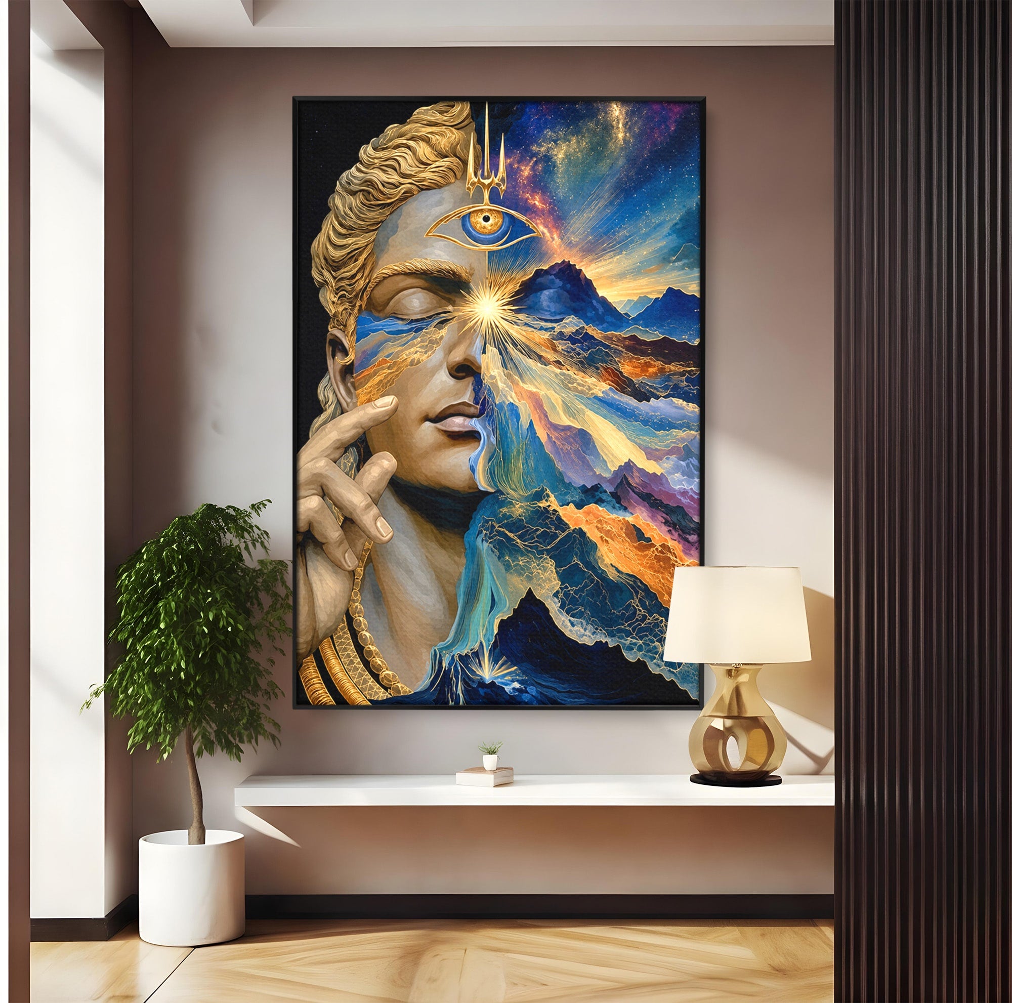 Tablou Canvas Premium LuxCanva® U1071, Zeitate Mistica, Cosmos, Abstract, Zeita, Misticism, Dormitor, Culori Vibrante