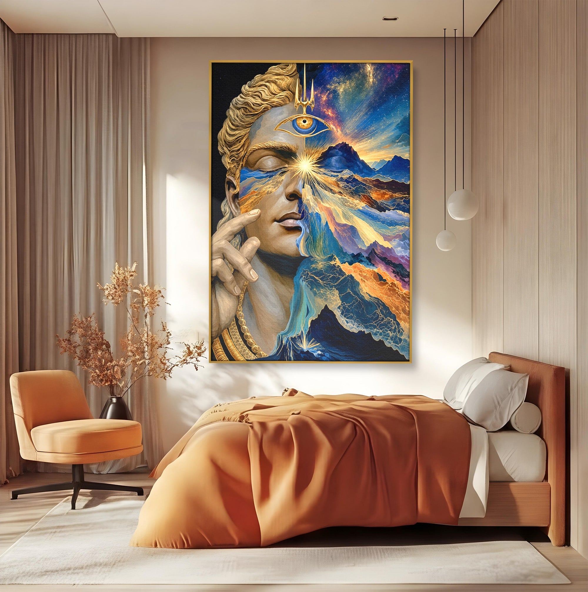 Tablou Canvas Premium LuxCanva® U1071, Zeitate Mistica, Cosmos, Abstract, Zeita, Misticism, Dormitor, Culori Vibrante
