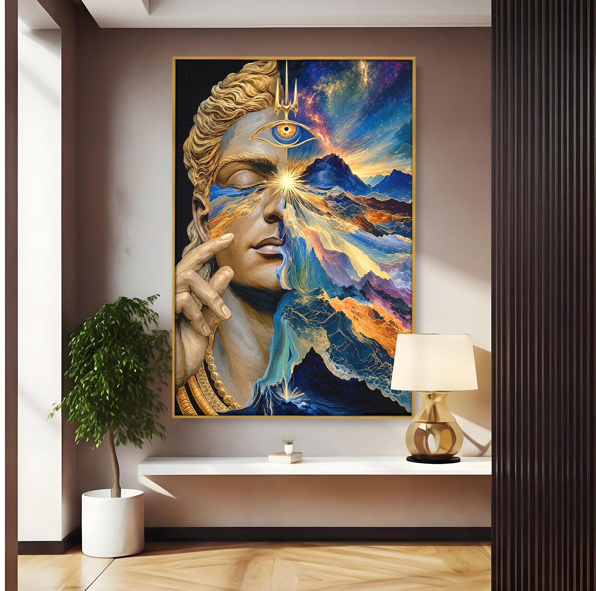 Tablou Canvas Premium LuxCanva® U1071, Zeitate Mistica, Cosmos, Abstract, Zeita, Misticism, Dormitor, Culori Vibrante